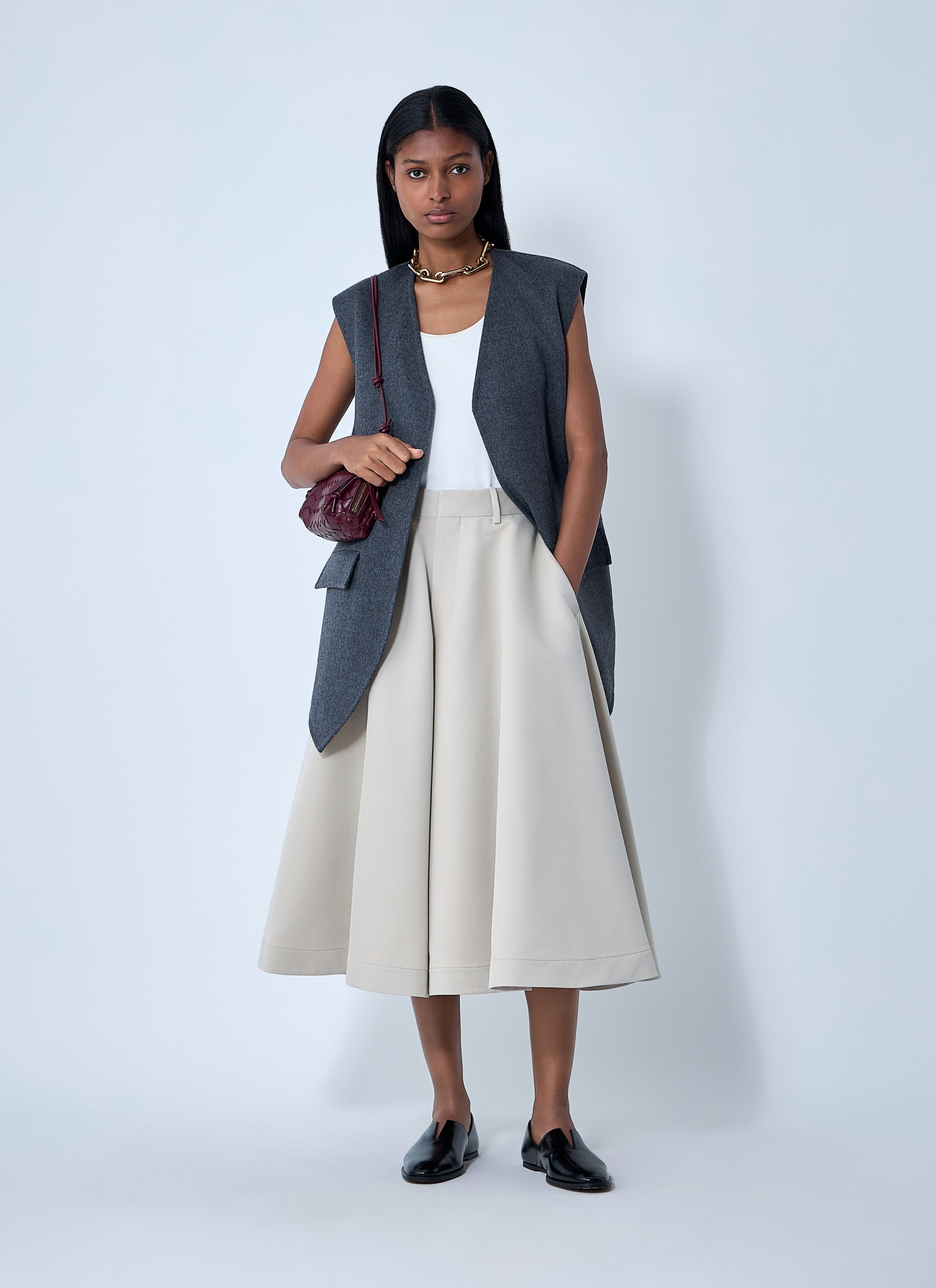 Bottega Veneta Women Silk-And-Cotton-Twill Culotte - 2