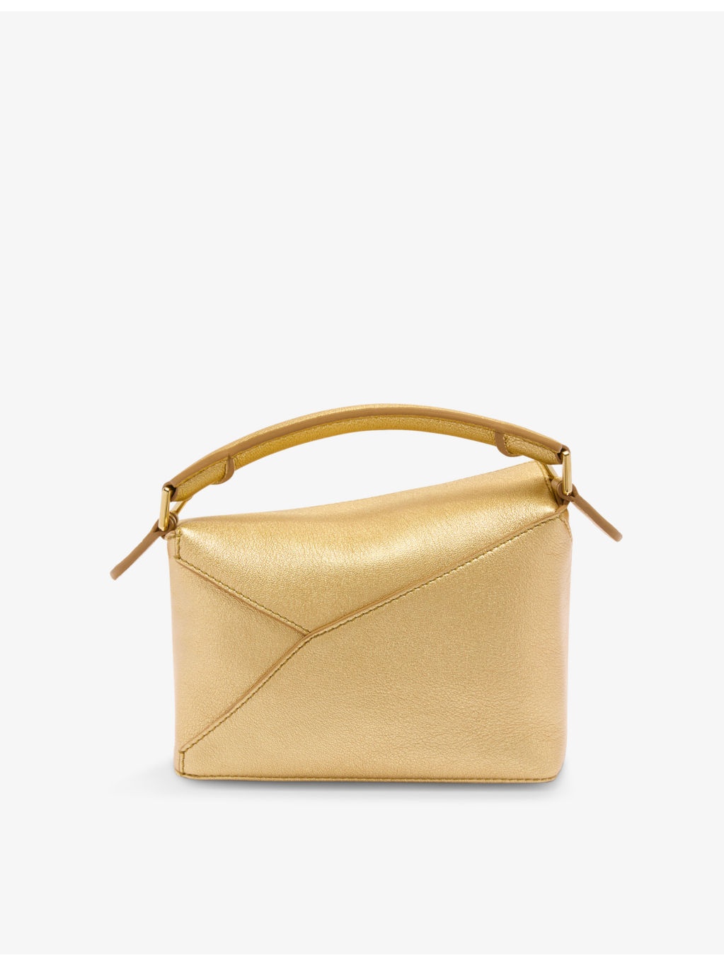 Puzzle Edge Mini Metallic-Leather Cross-Body Bag - 3
