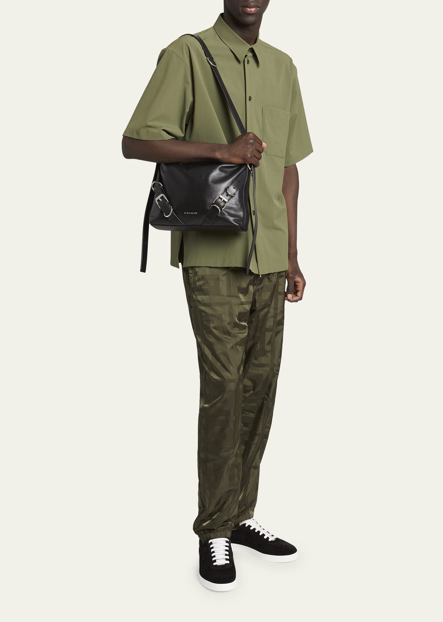 Givenchy Men's Voyou Leather Crossbody Bag | bergdorfgoodman