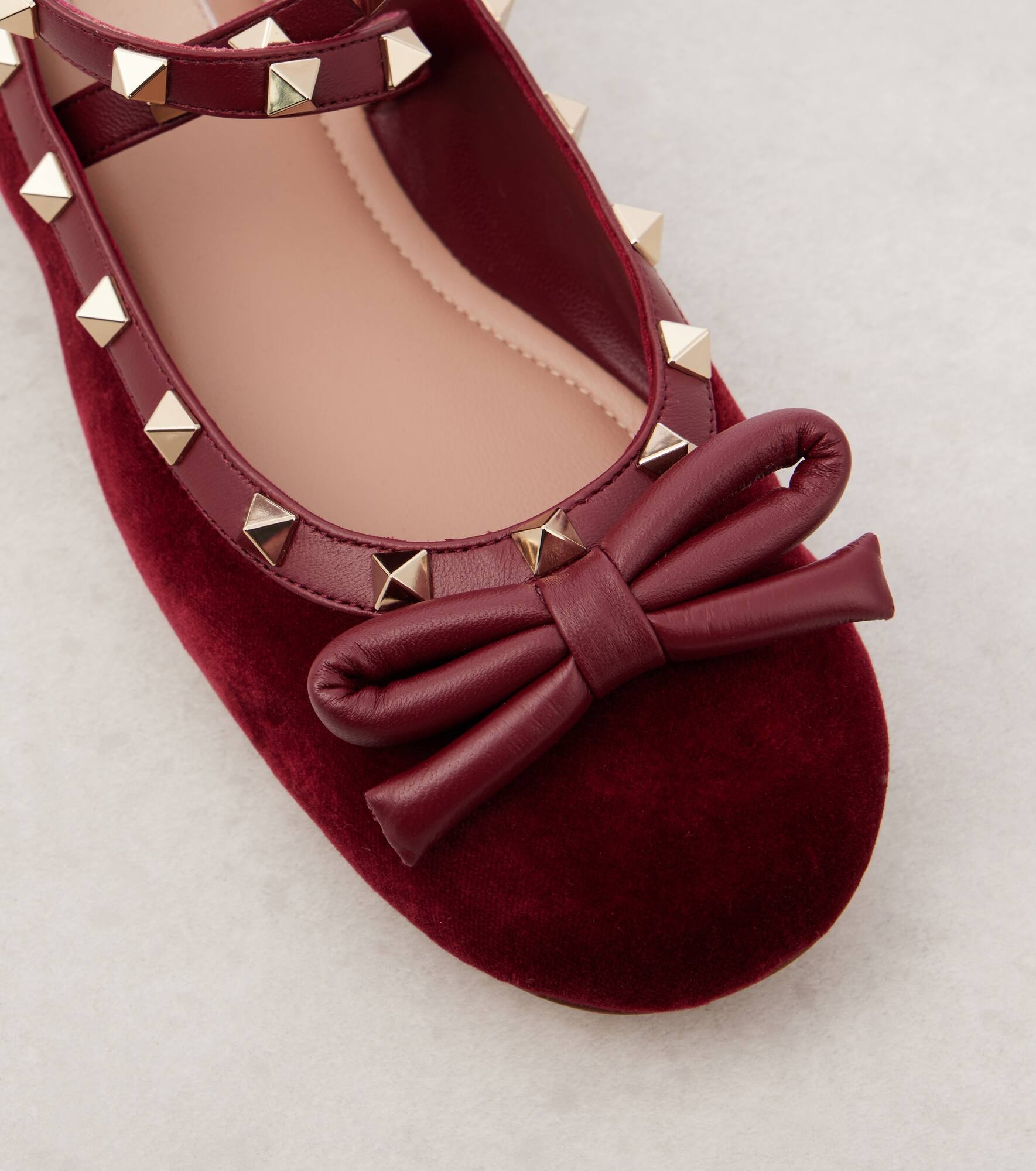 Rockstud velvet ballet flats - 6