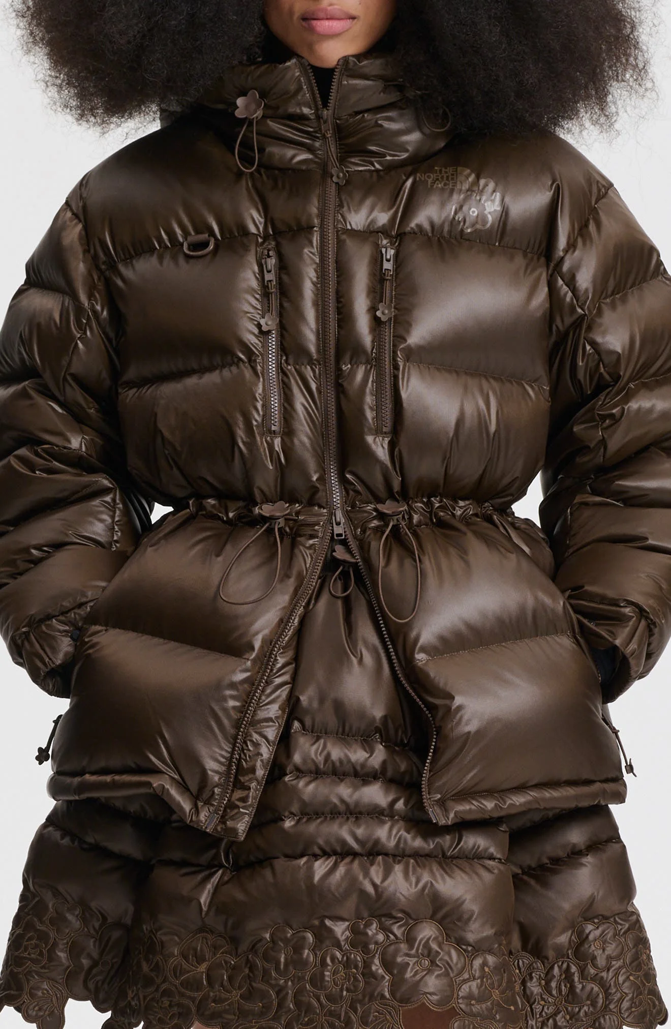 Cecilie Bahnsen x The North Face Himalayan Quilted Down Parka in Soil Brown at Nordstrom - 1