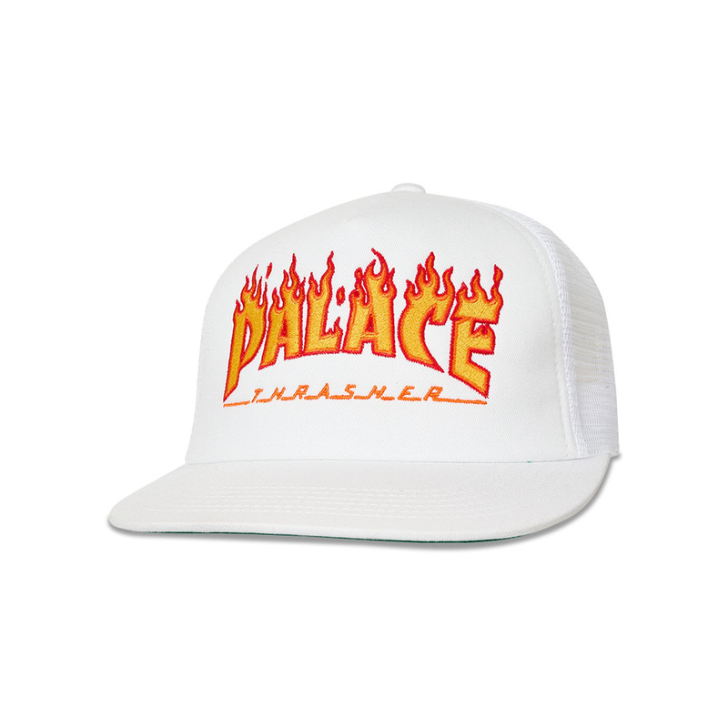 Palace x Thrasher Trucker 'White' - 1