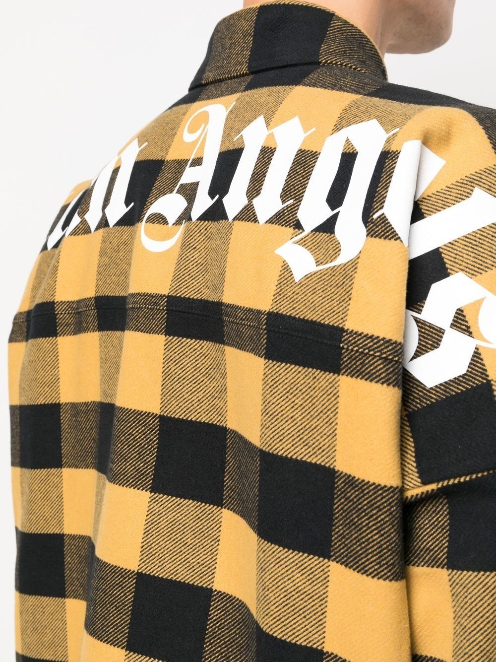 checked logo-print shirt - 9
