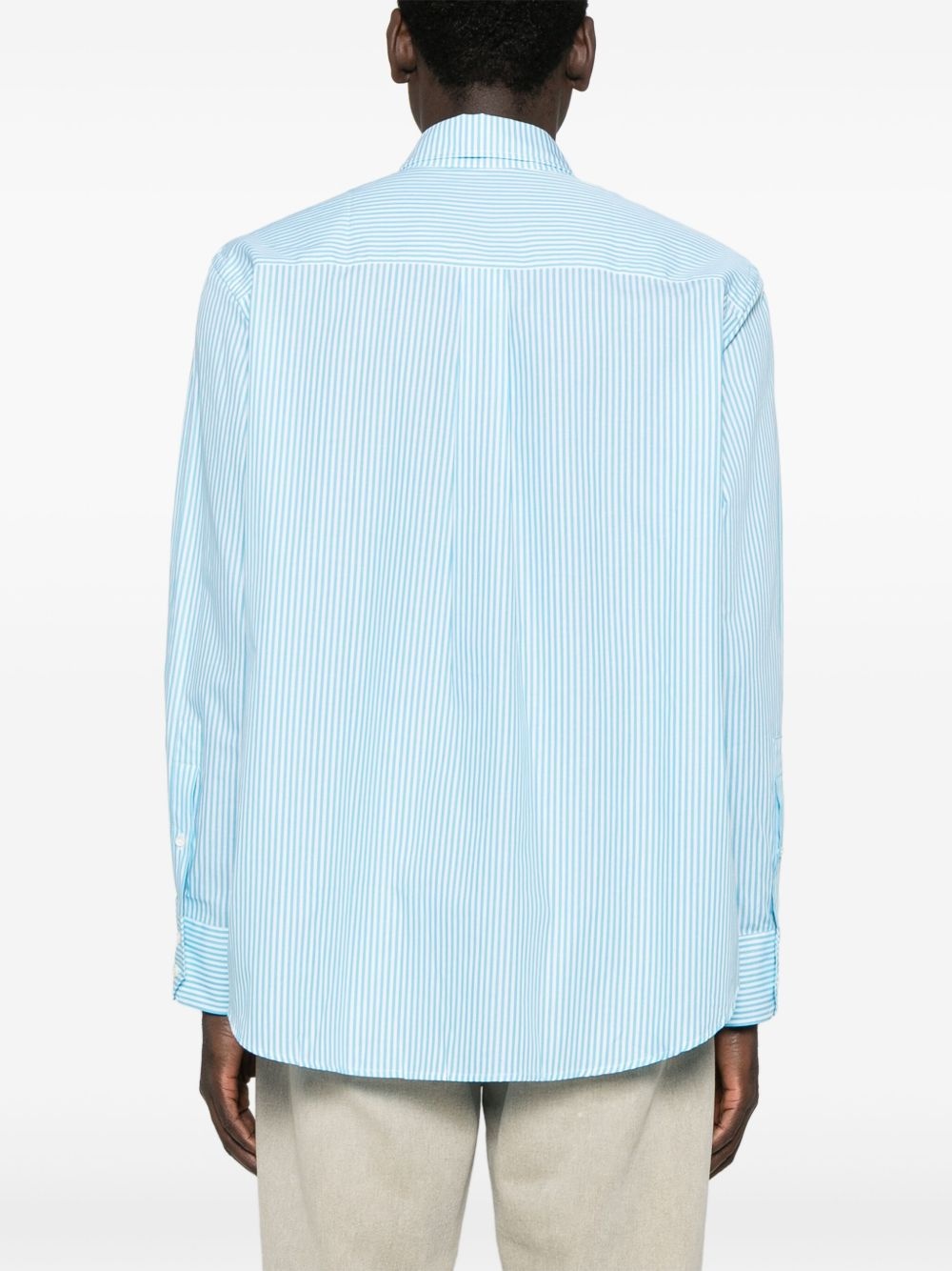 striped poplin shirt - 4