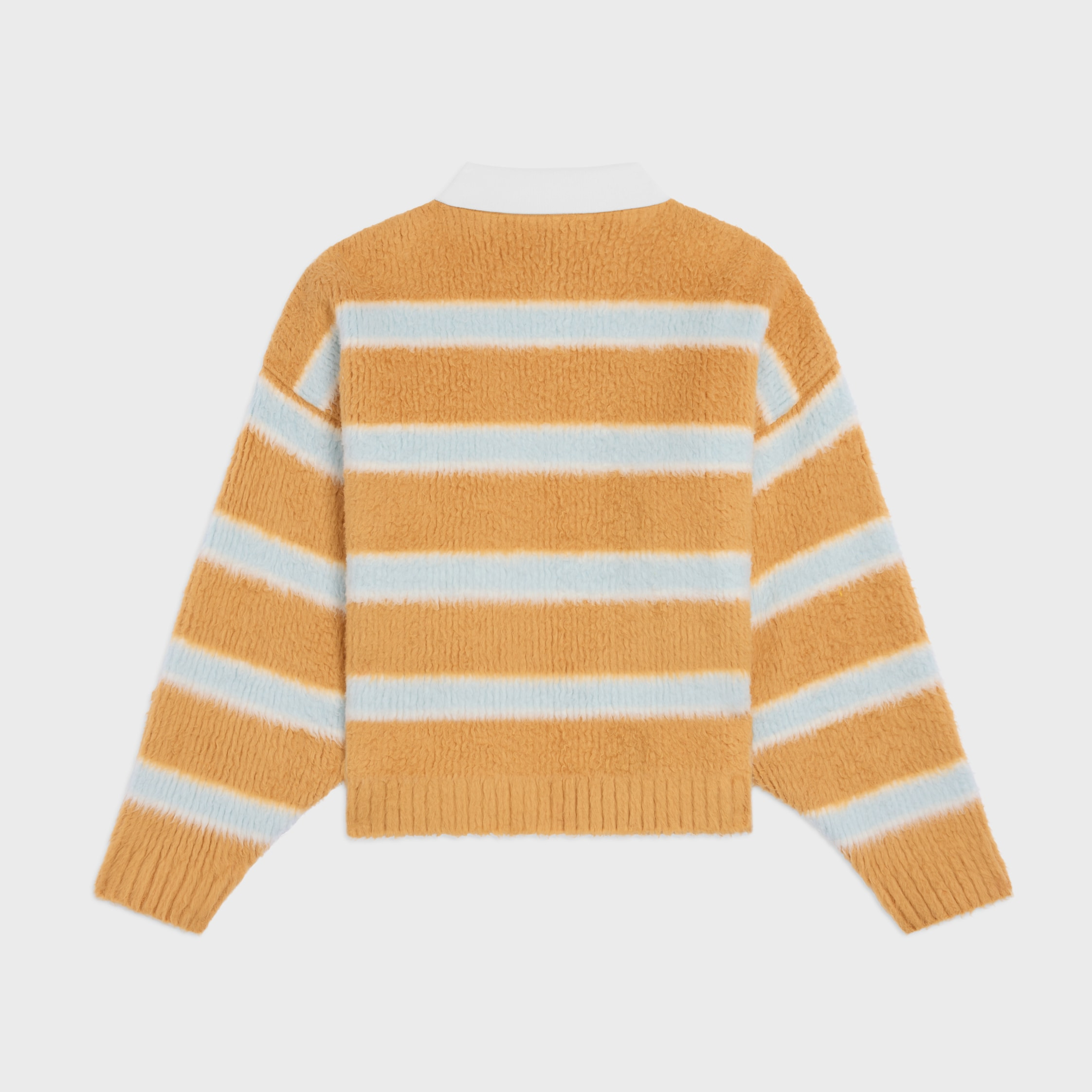 polo sweater IN BRUSHED STRIPED COTTON - 2