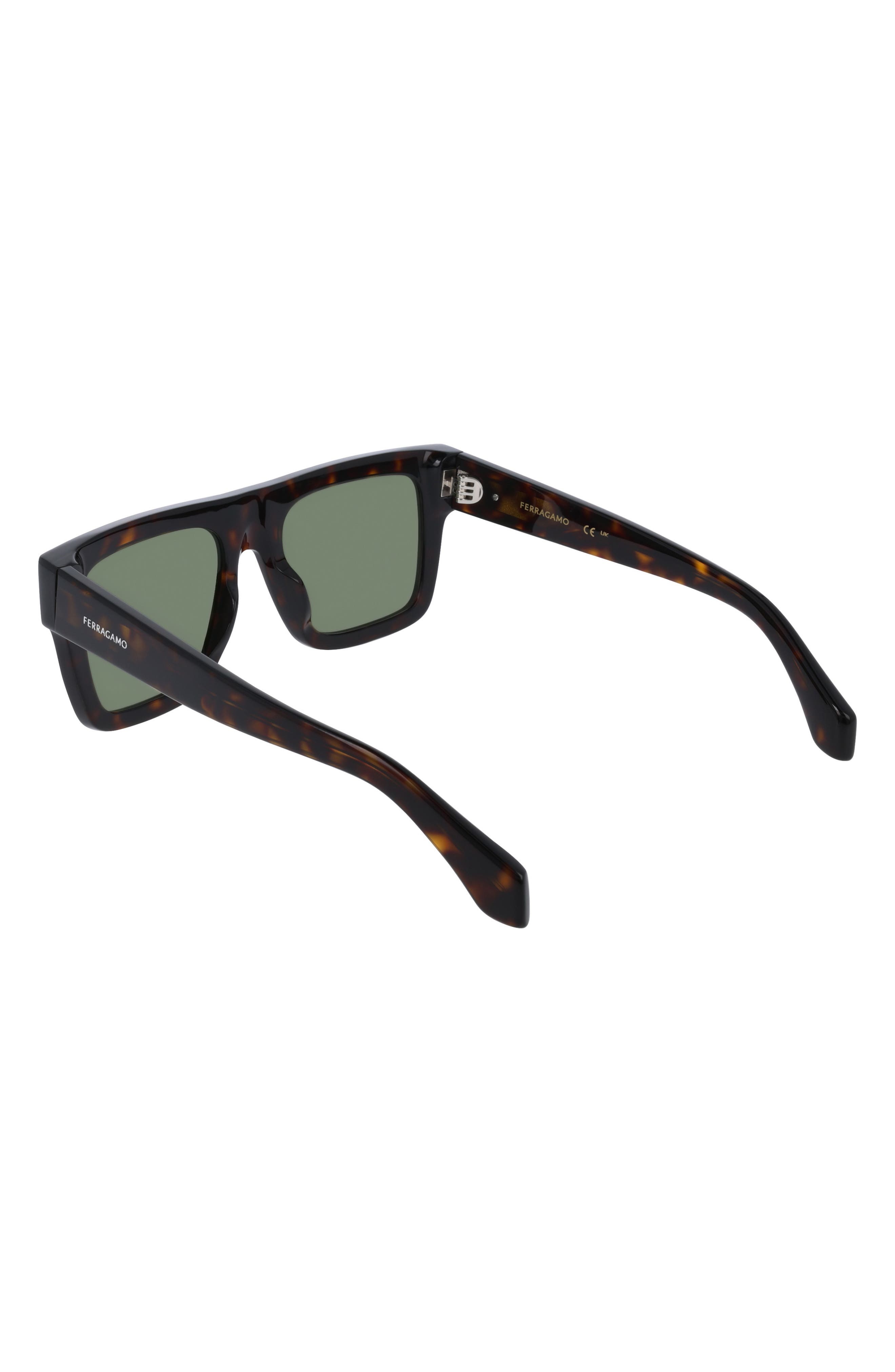 FERRAGAMO 53mm Square Sunglasses in Dark Tortoise at Nordstrom - 3
