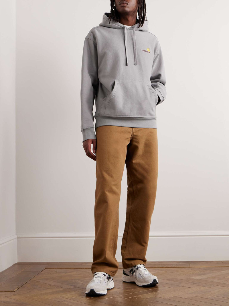 Carhartt American Script Logo-Embroidered Cotton-Blend Jersey Hoodie outlook
