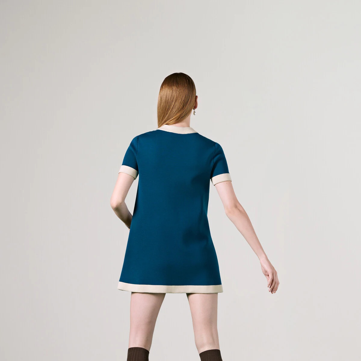 Wool dress with Interlocking G - 7