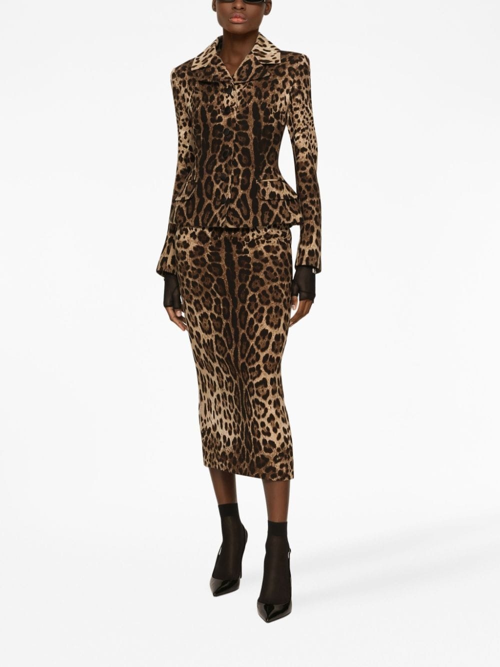 leopard-print midi skirt - 2