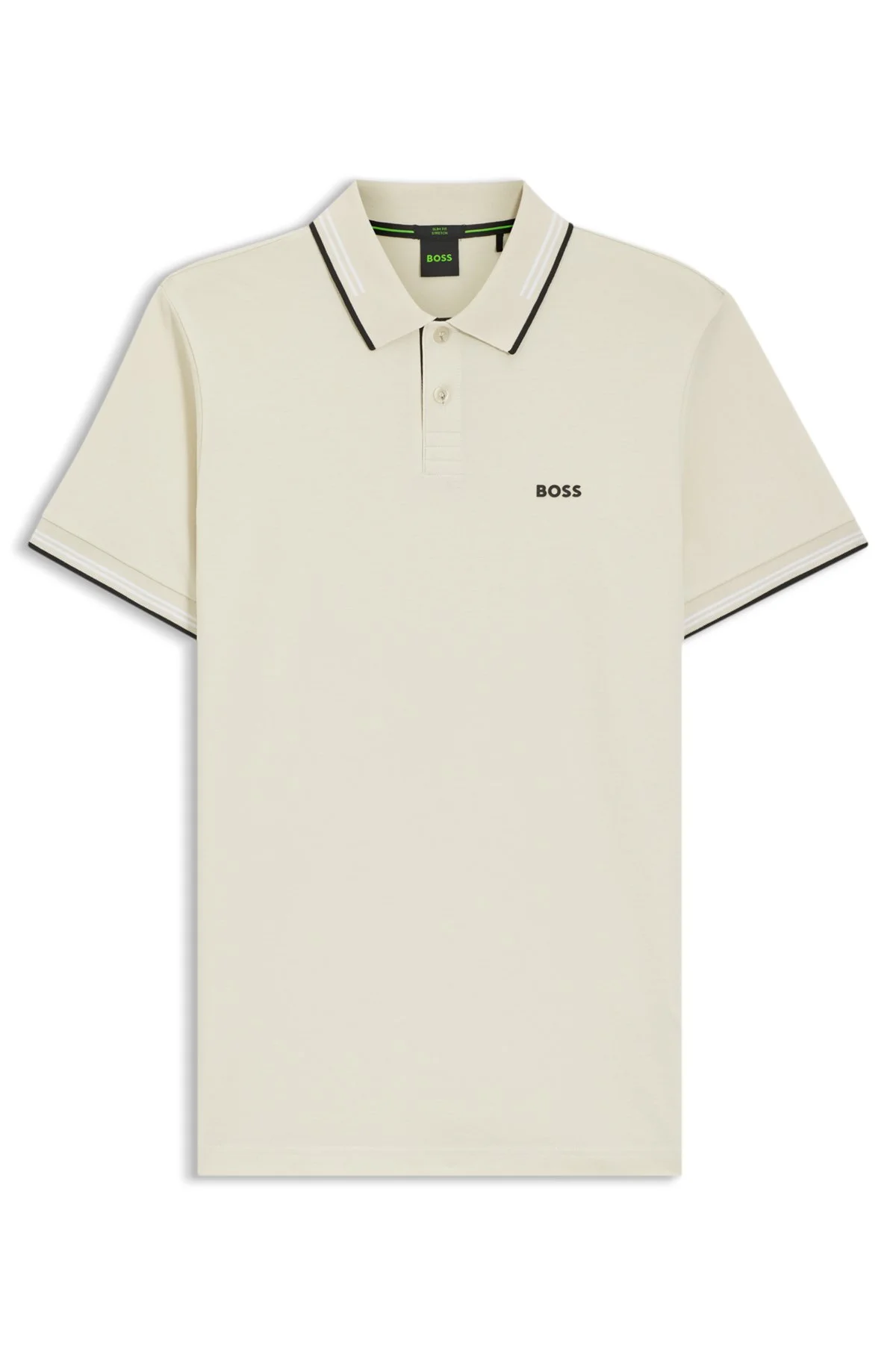 STRETCH-COTTON SLIM-FIT POLO SHIRT WITH BRANDING - 1