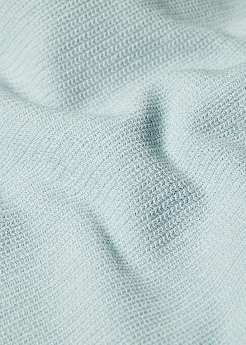 Light Blue Textured Sweatshirt with Contrast Embroidery 5