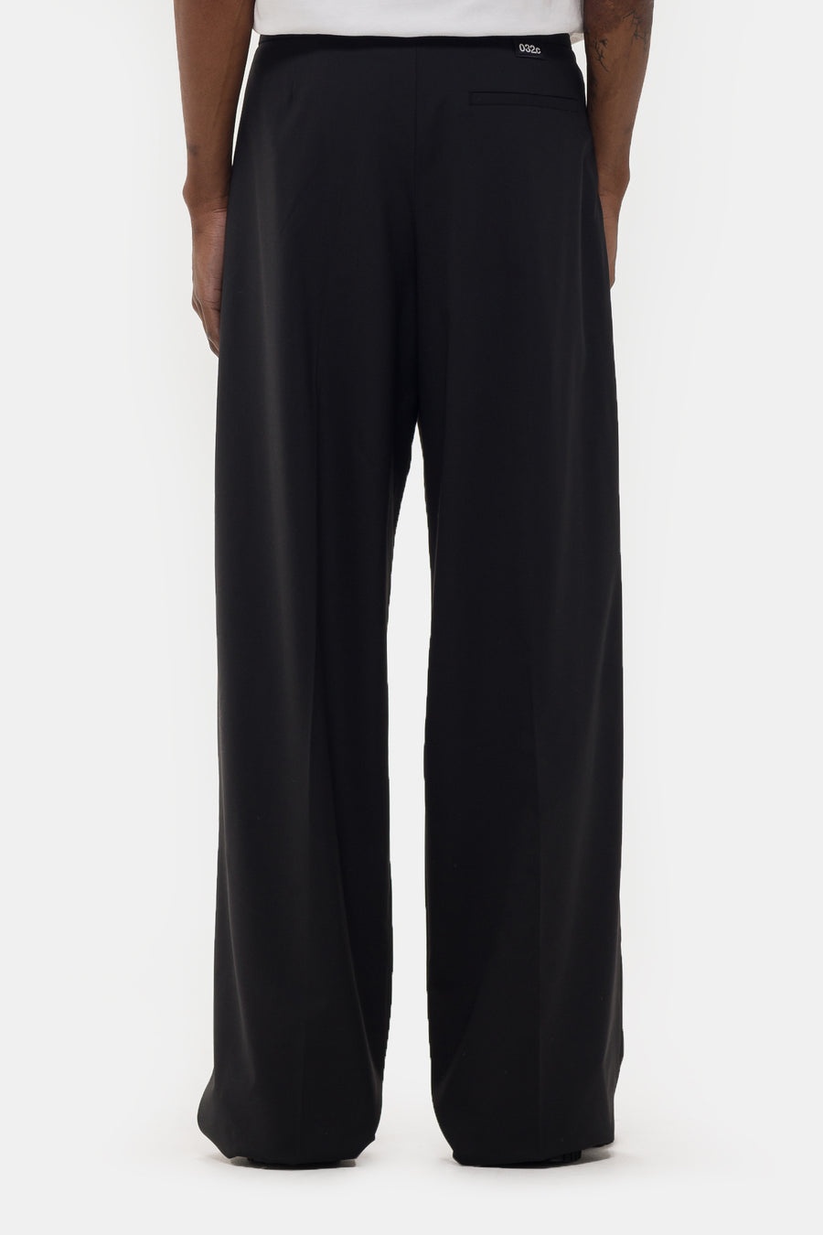 032C Office Attire Wide Leg Suit Pant in Black - 3