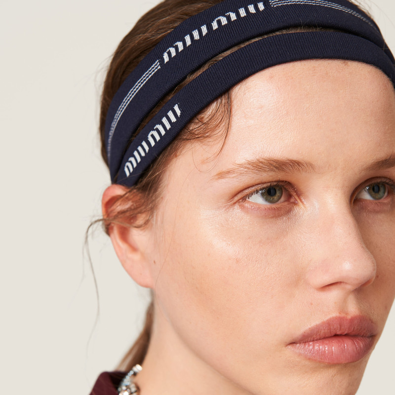 Miu Miu Jersey hair accessories with pouch outlook