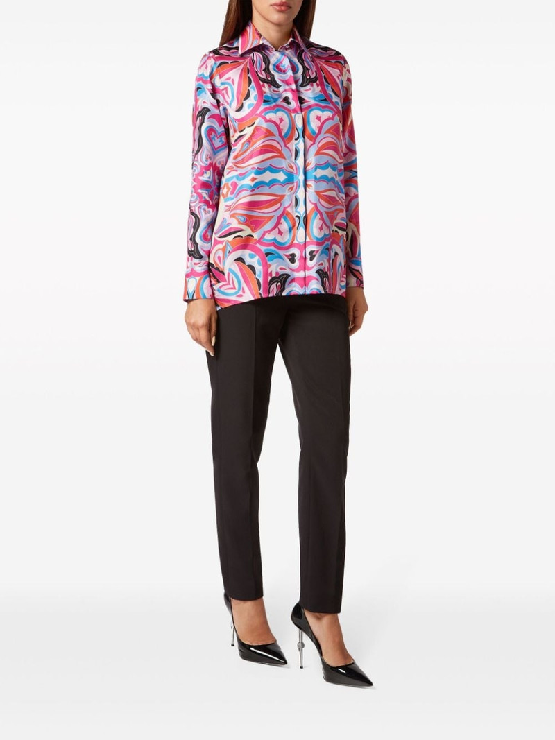 PHILIPP PLEIN all-over graphic-print silk shirt outlook