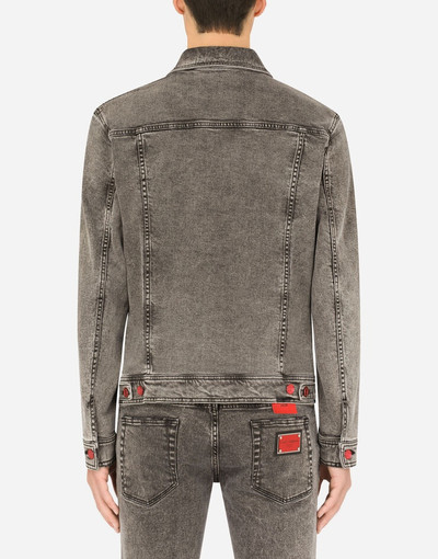 Dolce & Gabbana Gray wash stretch denim jacket outlook