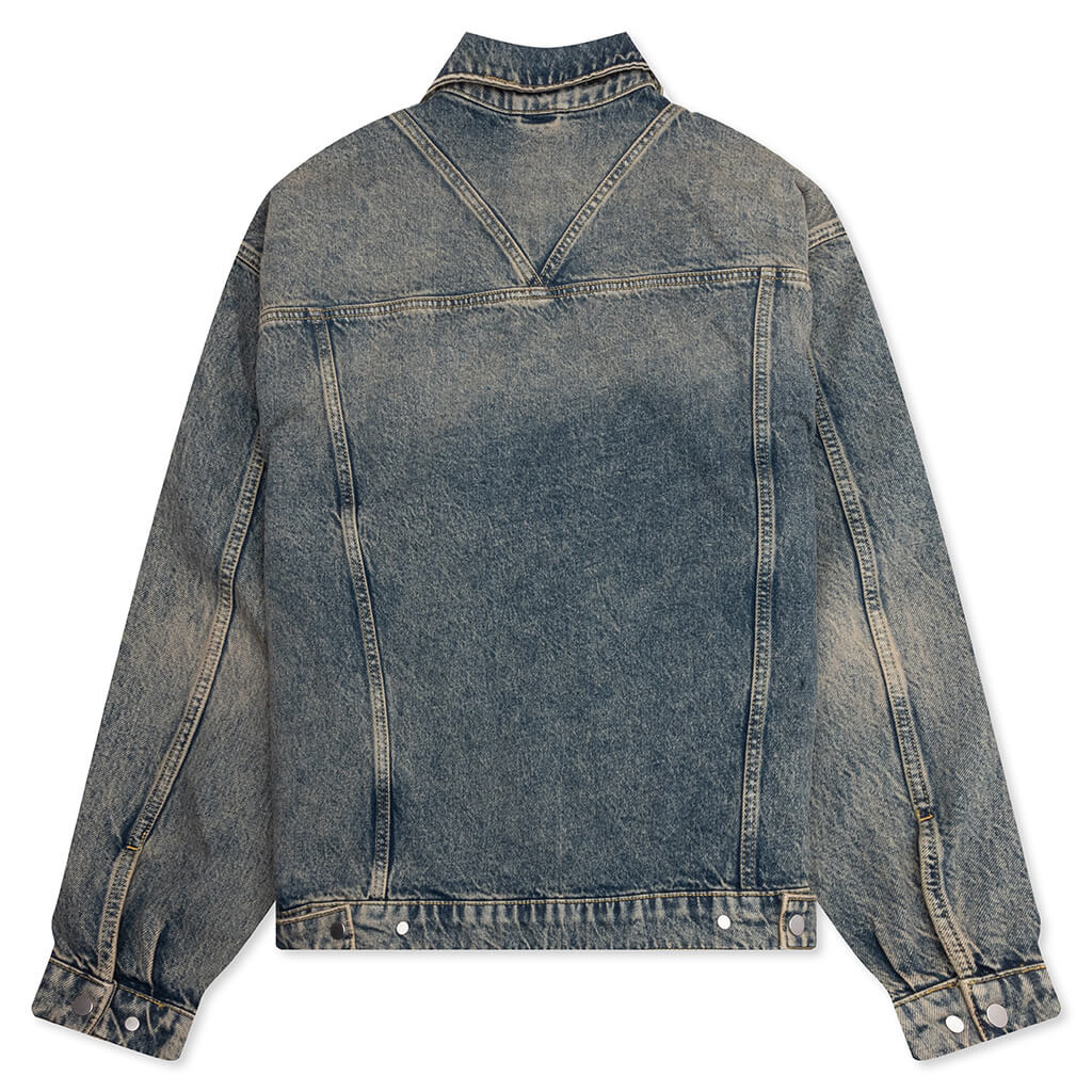 R4 DENIM JACKET - BLUE CREAM - 2