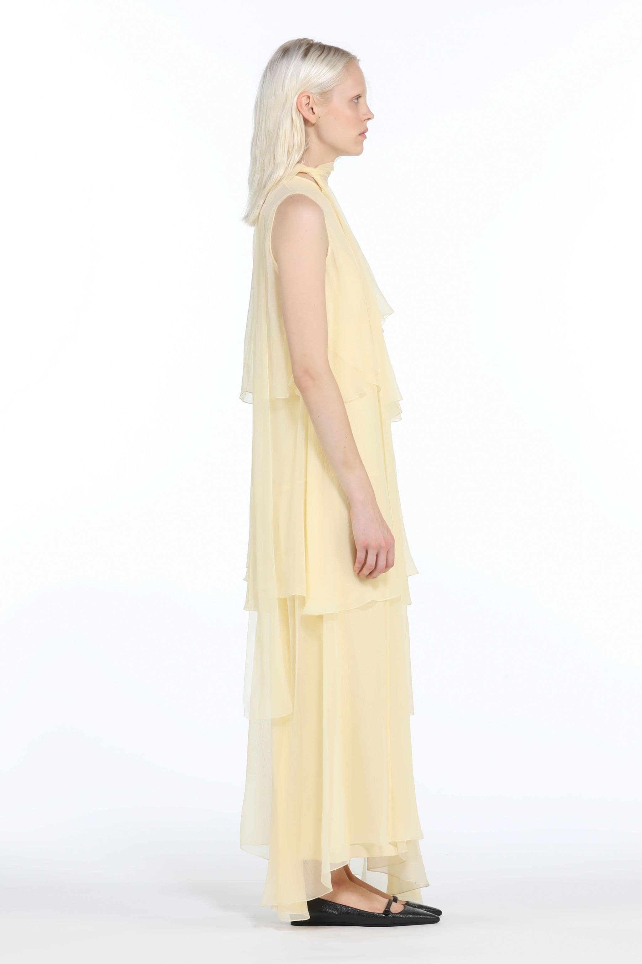 TIERED SILK DRESS - 3
