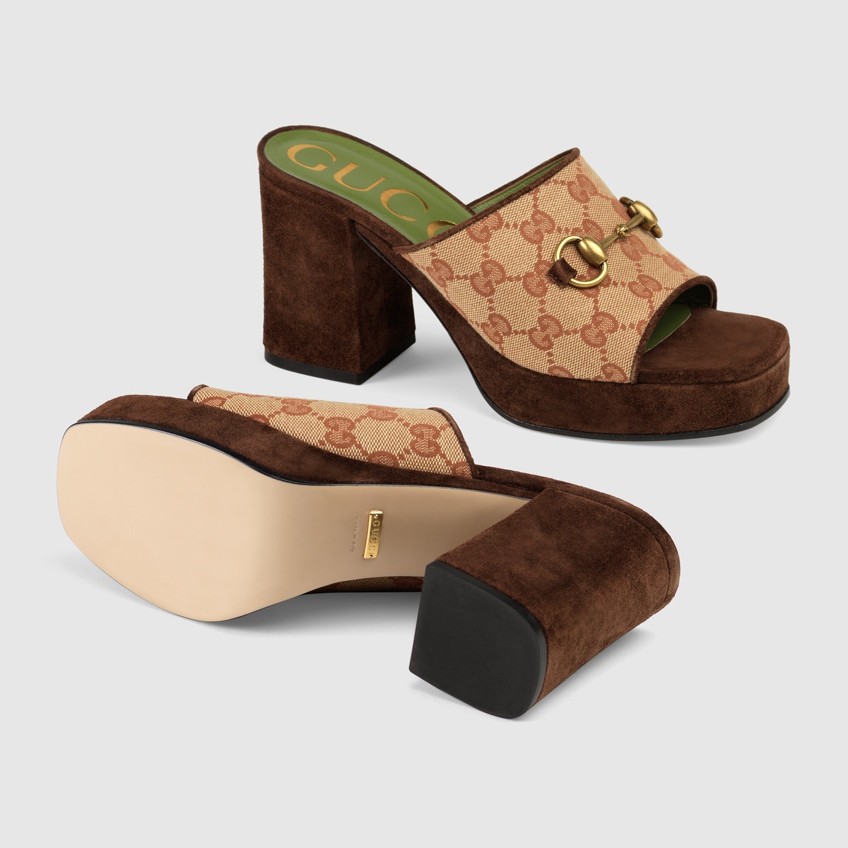 GG mid-heel platform slide sandal - 5