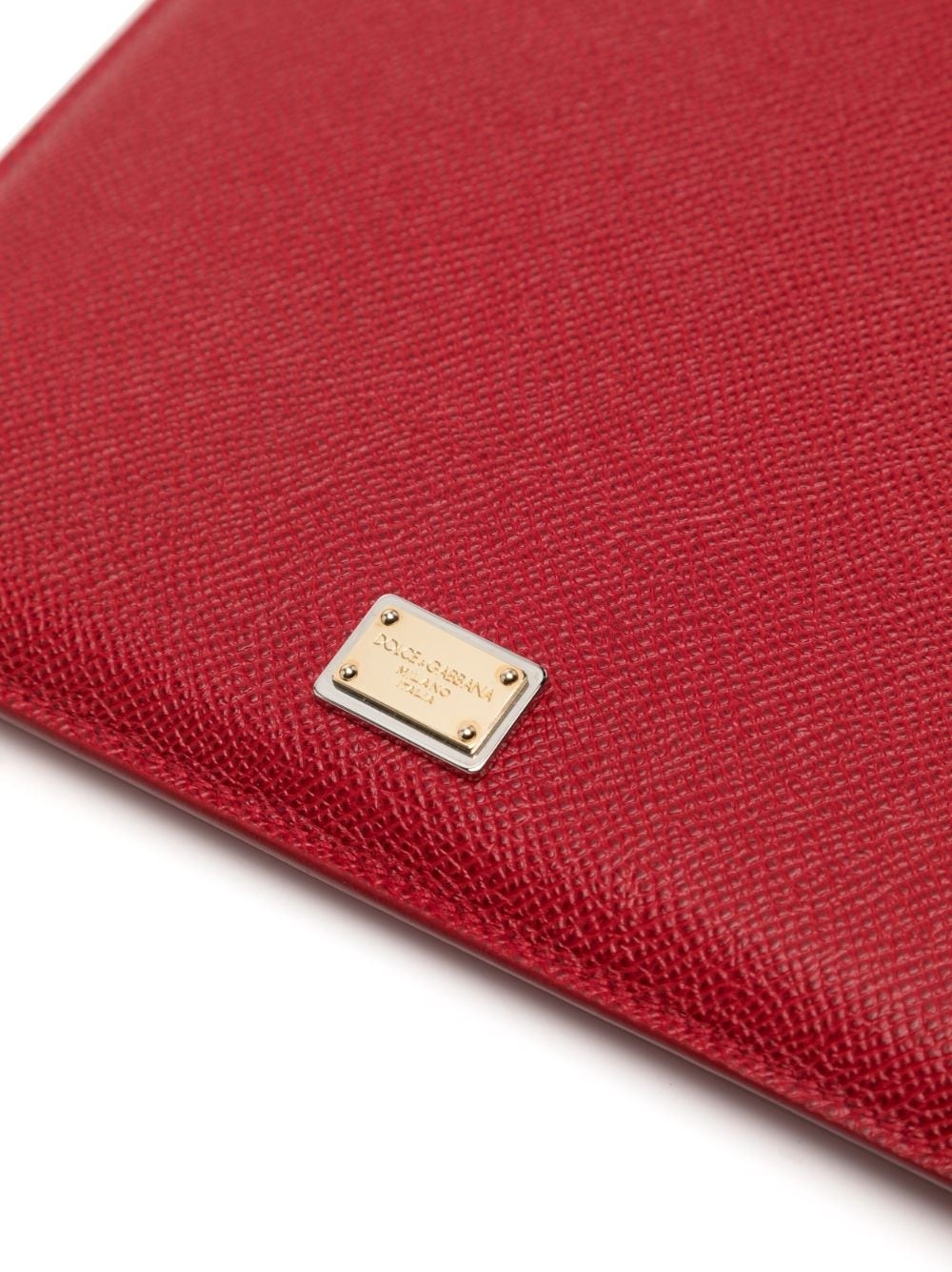 logo-plaque leather tablet case - 3