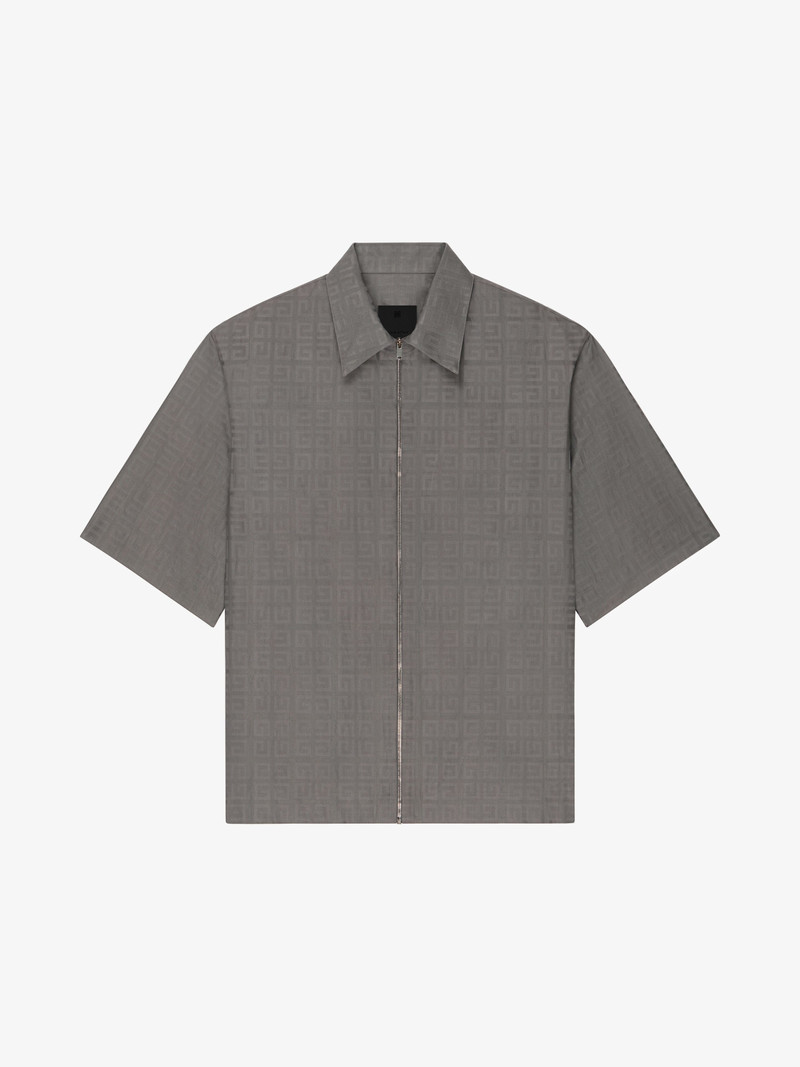 BOXY FIT ZIPPED SHIRT IN 4G JACQUARD - 1