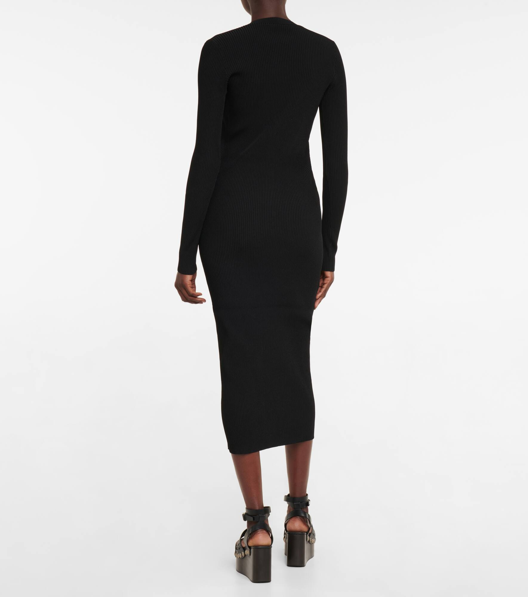 Long-sleeved midi dress - 3