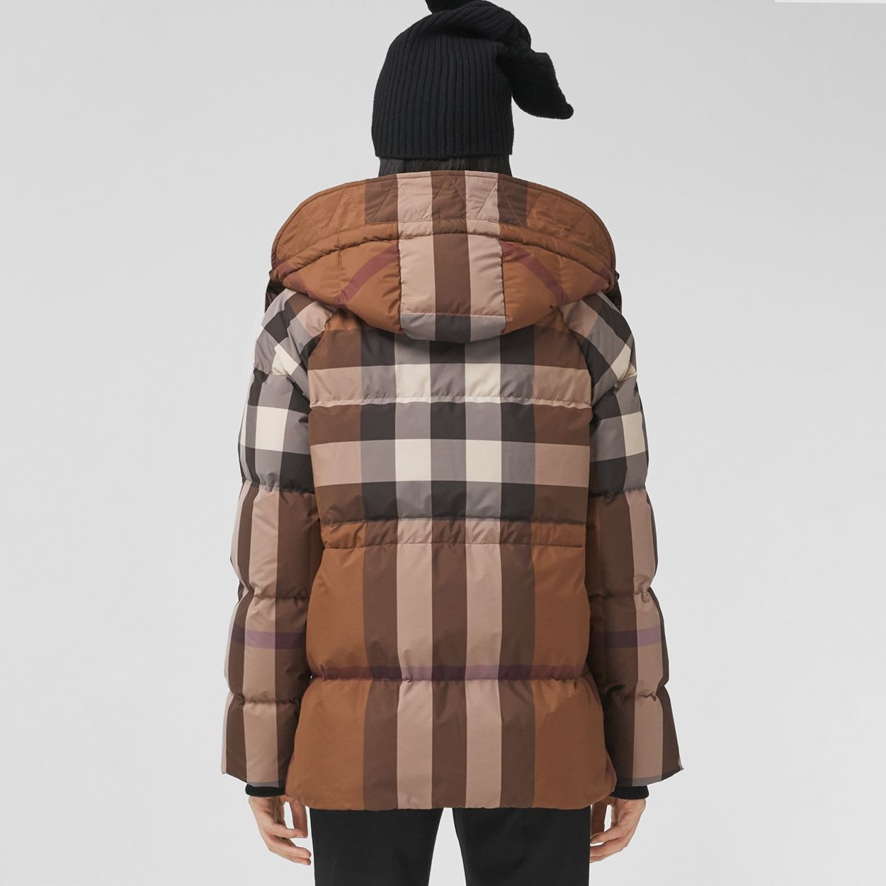 Detachable Hood Check Puffer Jacket - 3