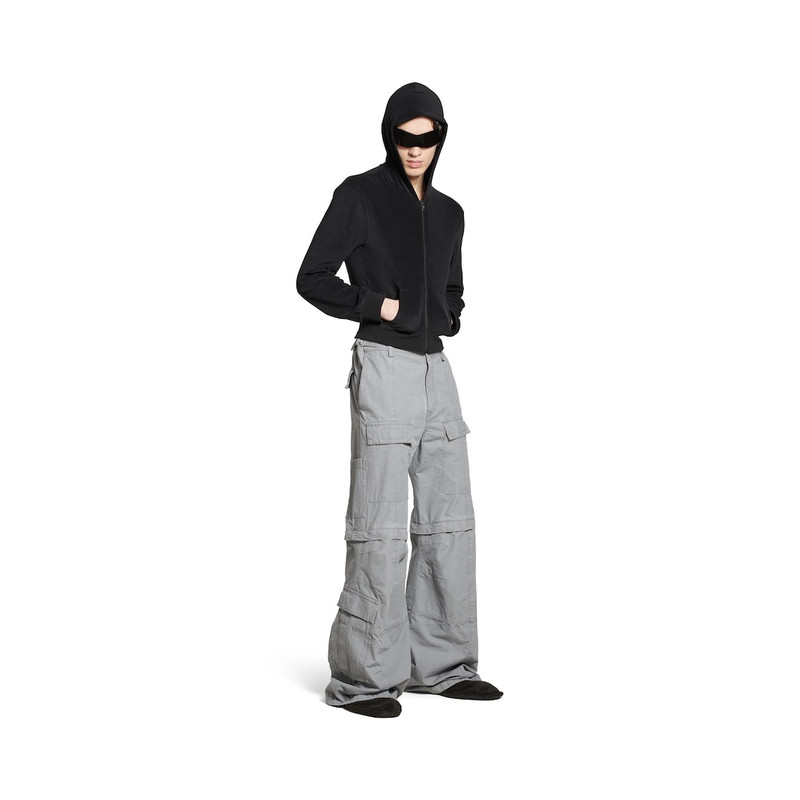 BALENCIAGA Men's Flared Cargo Pants in Grey outlook
