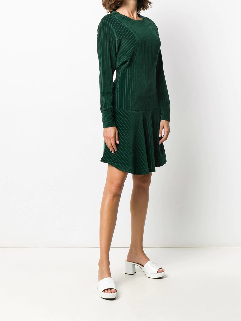 flared ribbed cotton dress - 3