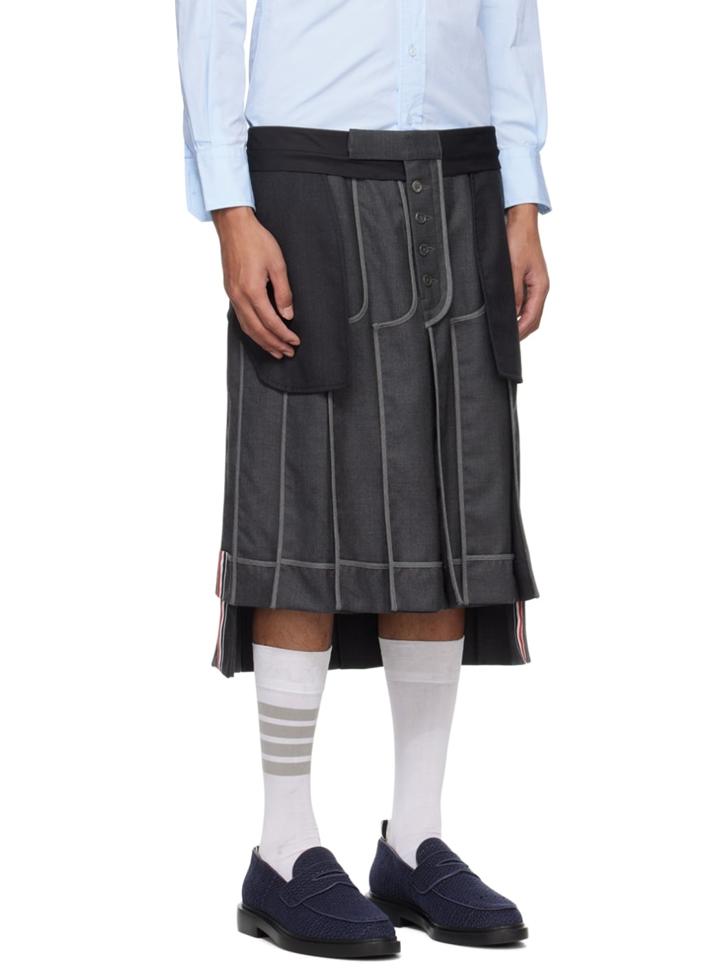Gray Deconstructed Skirt - 2