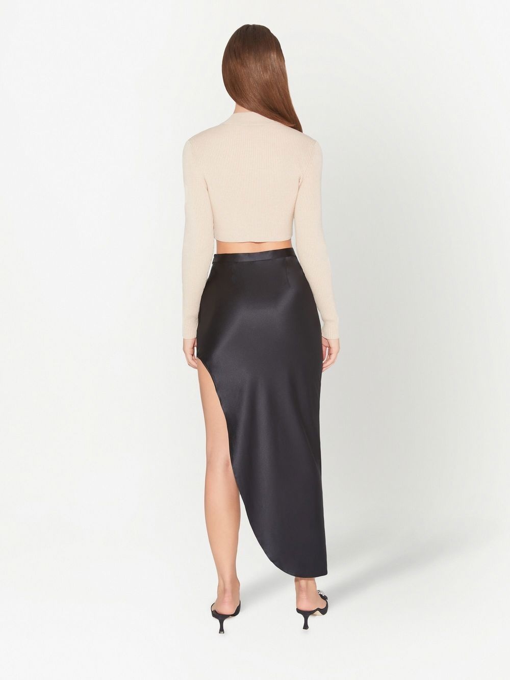 thigh-high slit skirt - 3