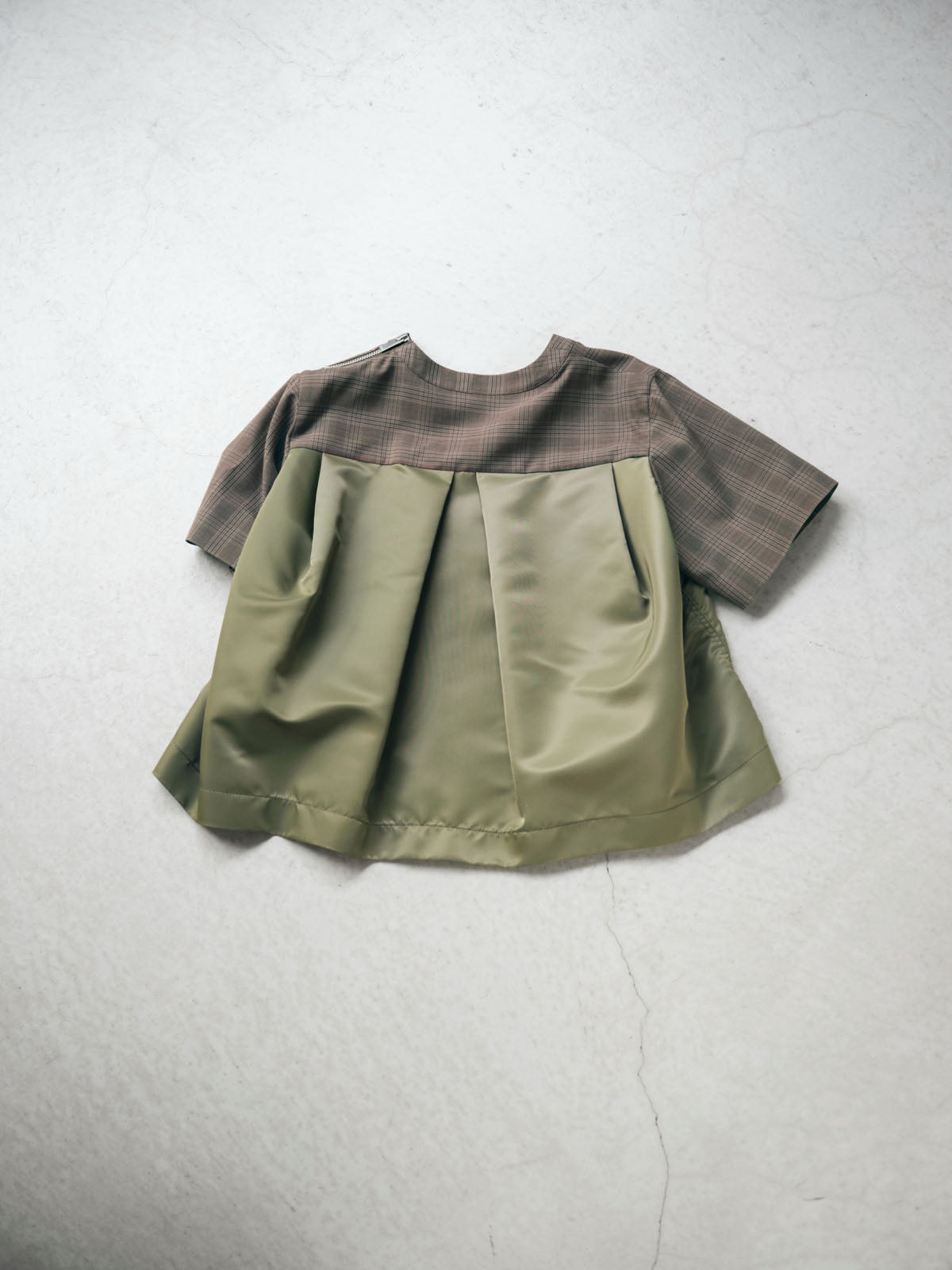 Wool Silk Suiting x Nylon Twill Pullover - 5