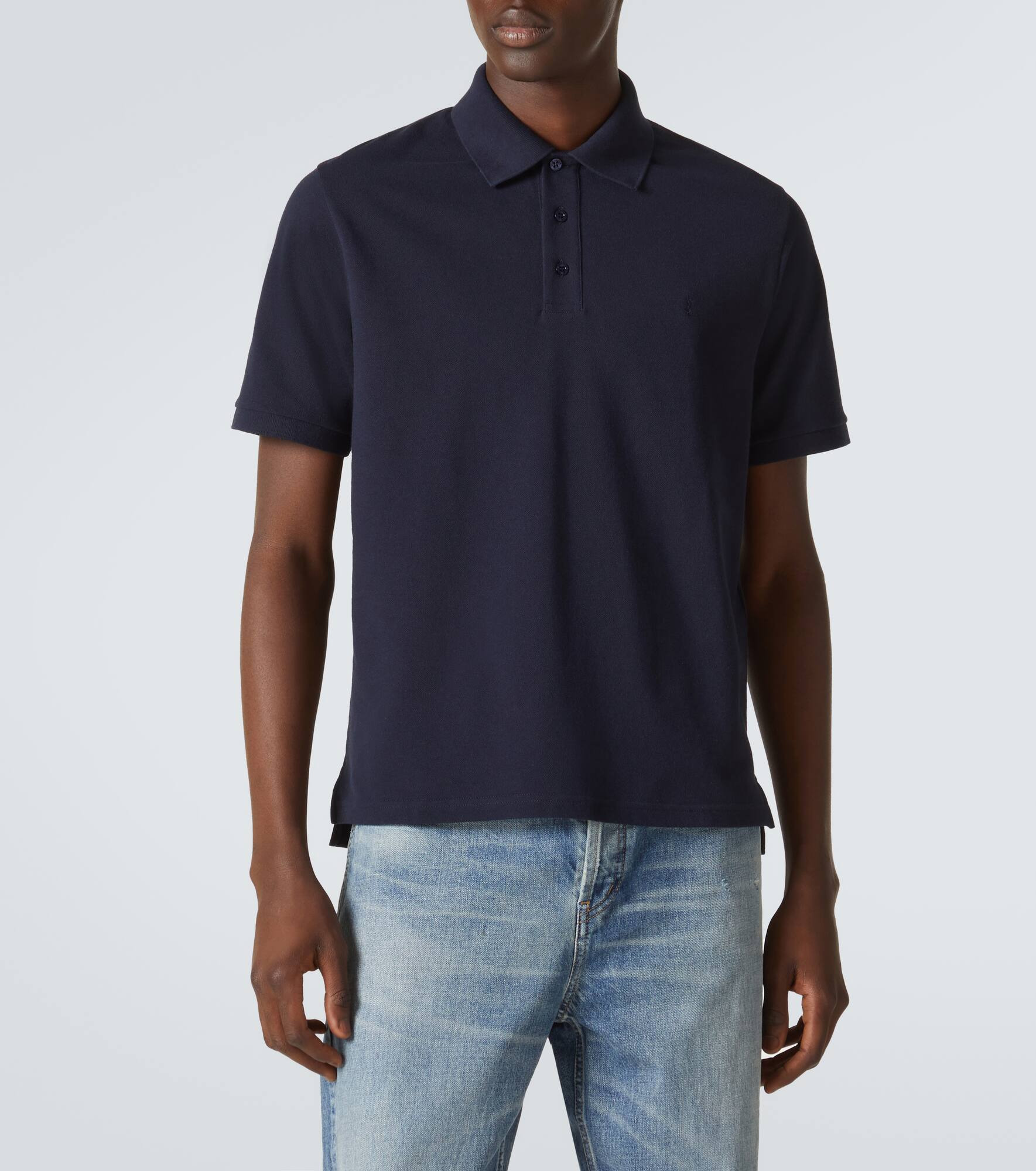 Cotton-blend polo shirt - 3