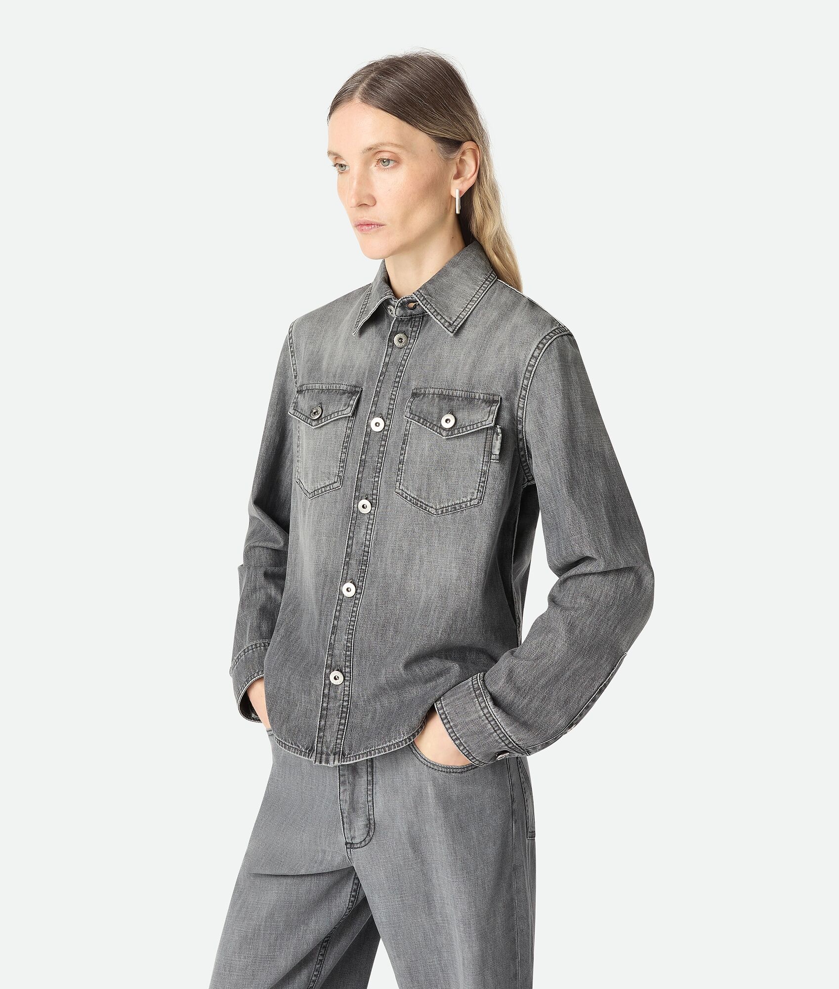 Black Denim Shirt - 2