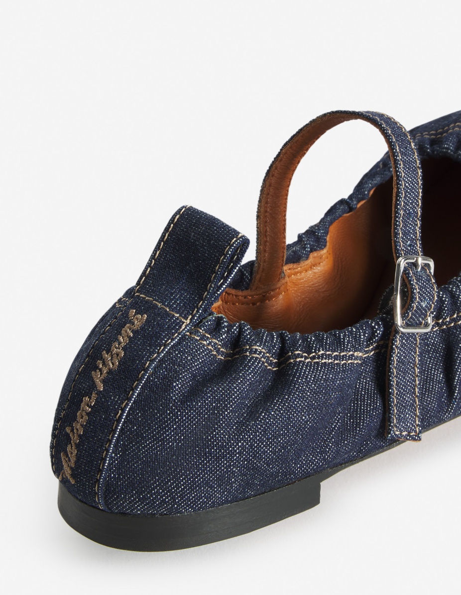 DENIM FLAT BALLERINA - 5