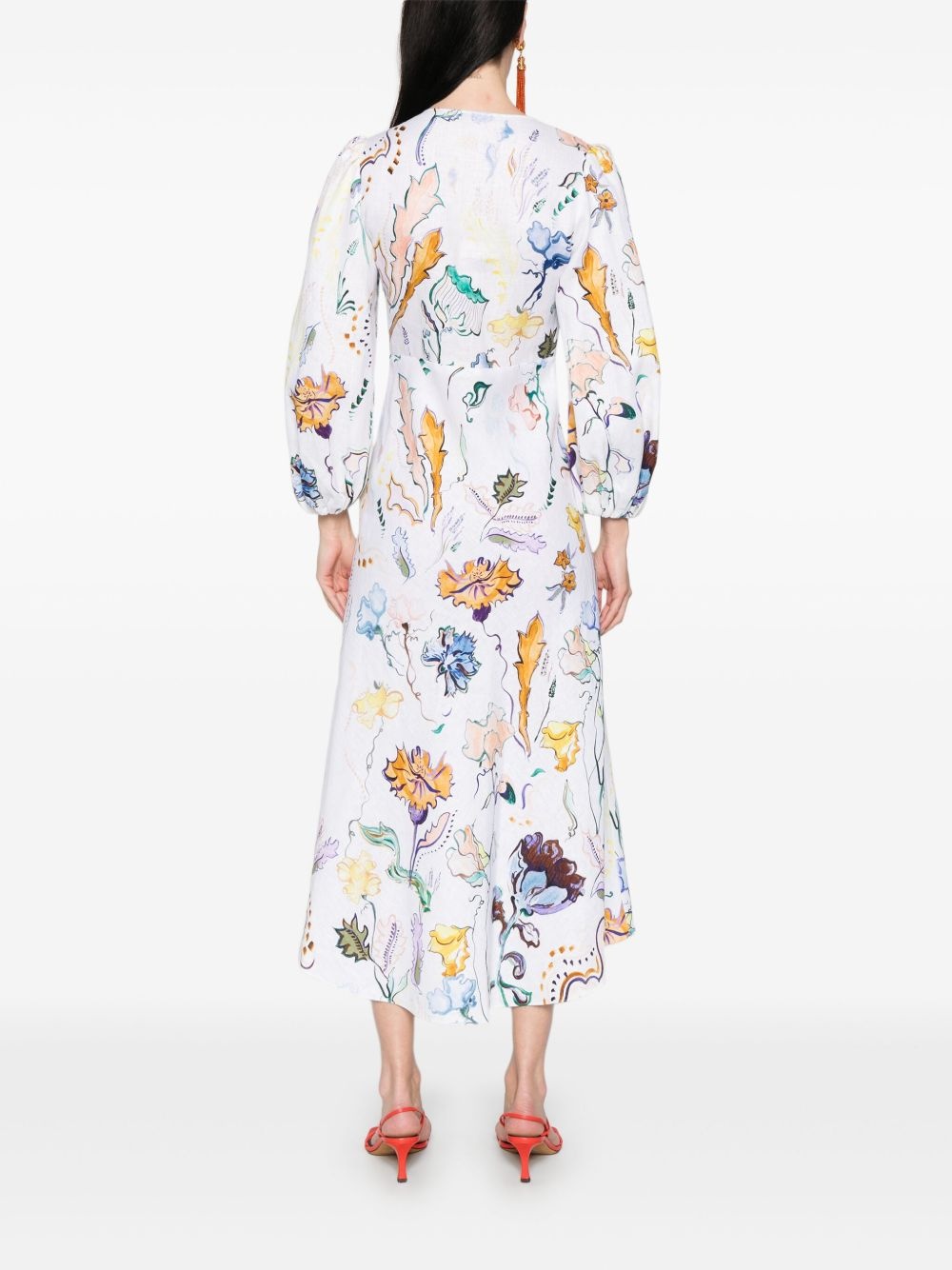 Floral Power midi dress - 4