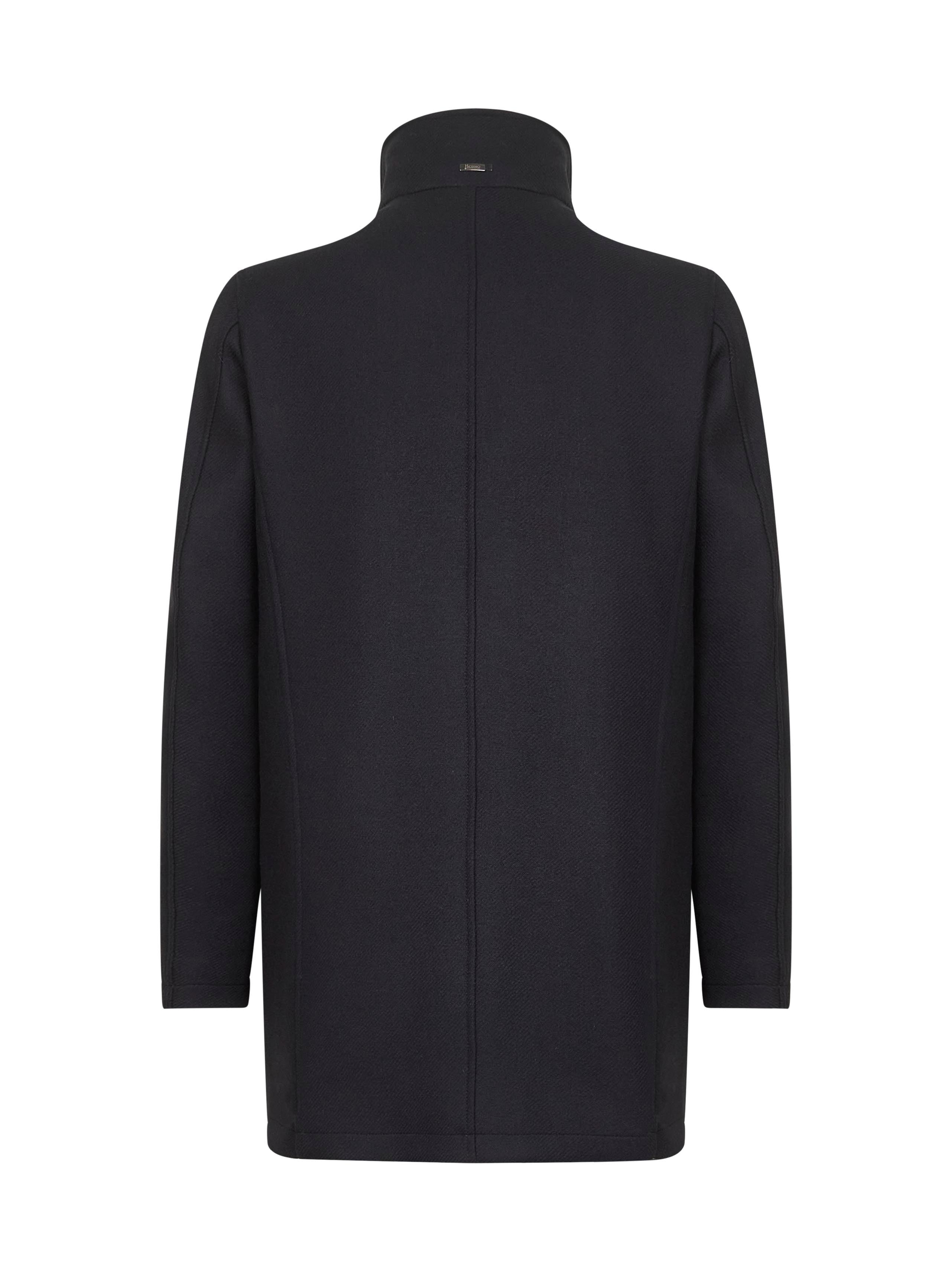 Blue easy wool and light faux fur carcoat - 2