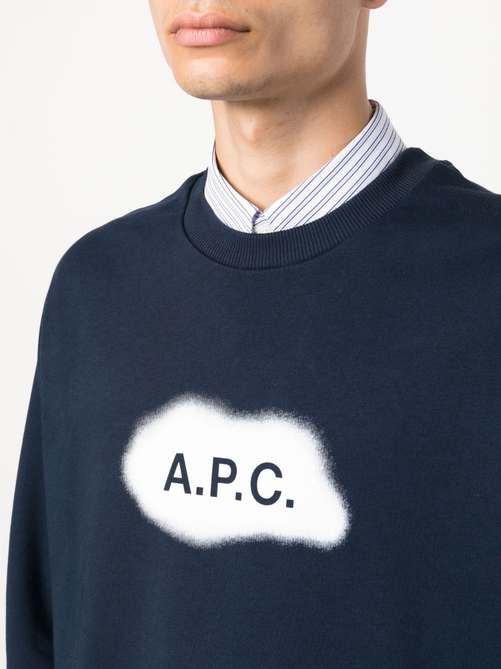 logo-print cotton sweatshirt - 5