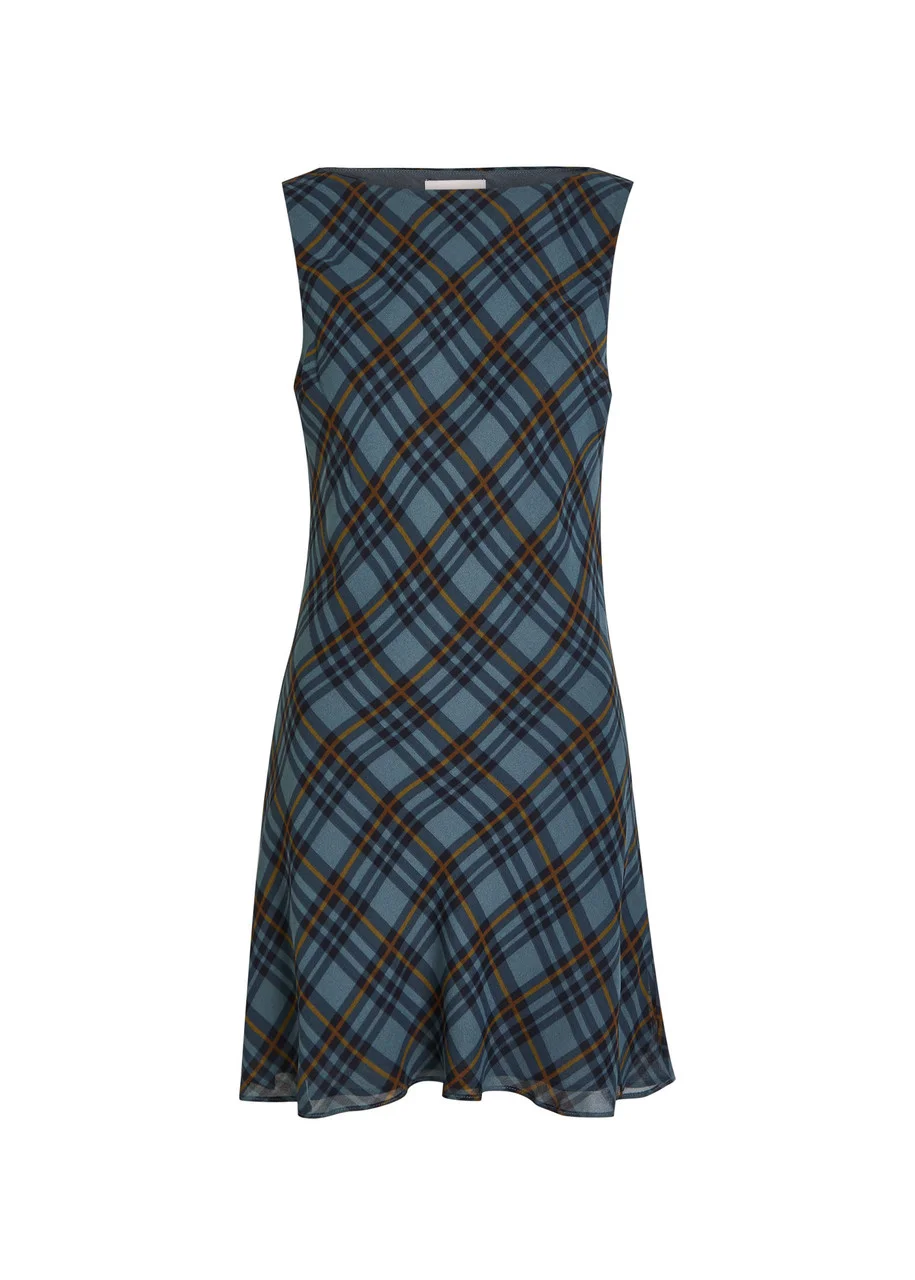 Reformation Dale Plaid Georgette Mini Dress - 1