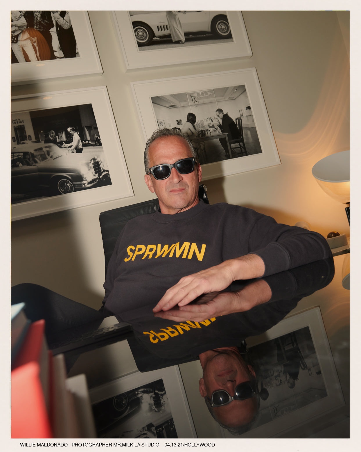 FADED BLACK COTTON LOGO SWEATSHIRT - 4