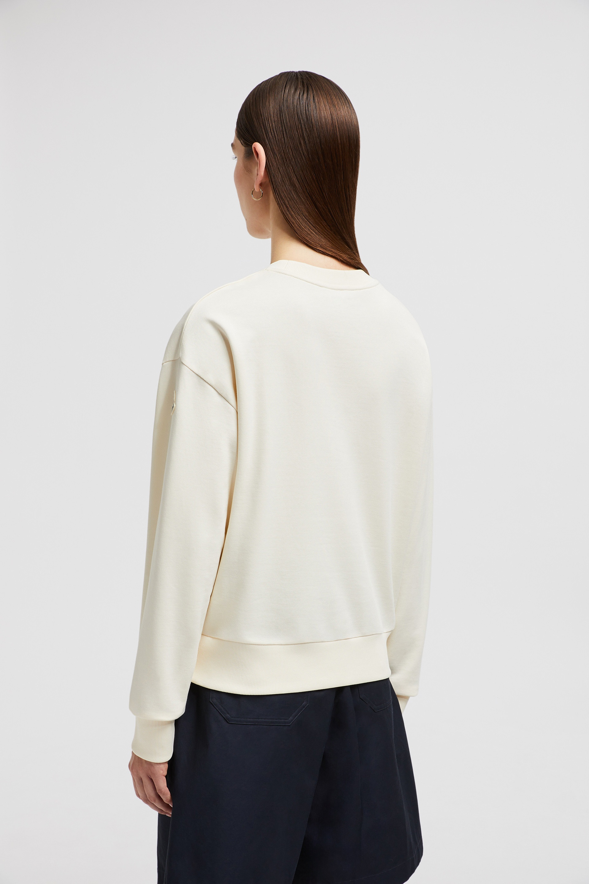 Embroidered Tonal Logo Cotton Sweatshirt - 5
