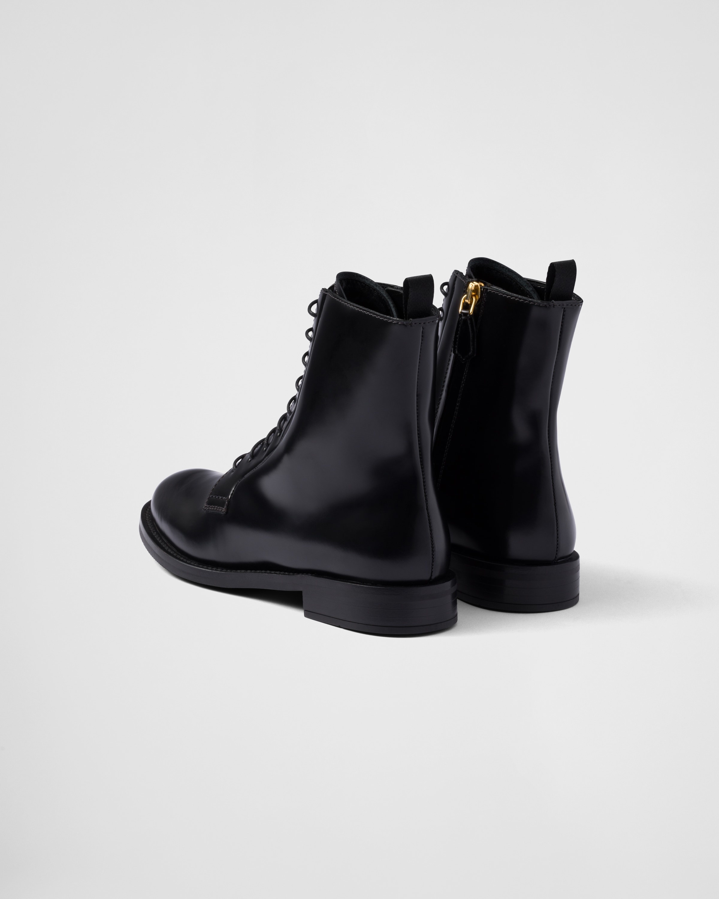 Brushed leather ankle boots - 4