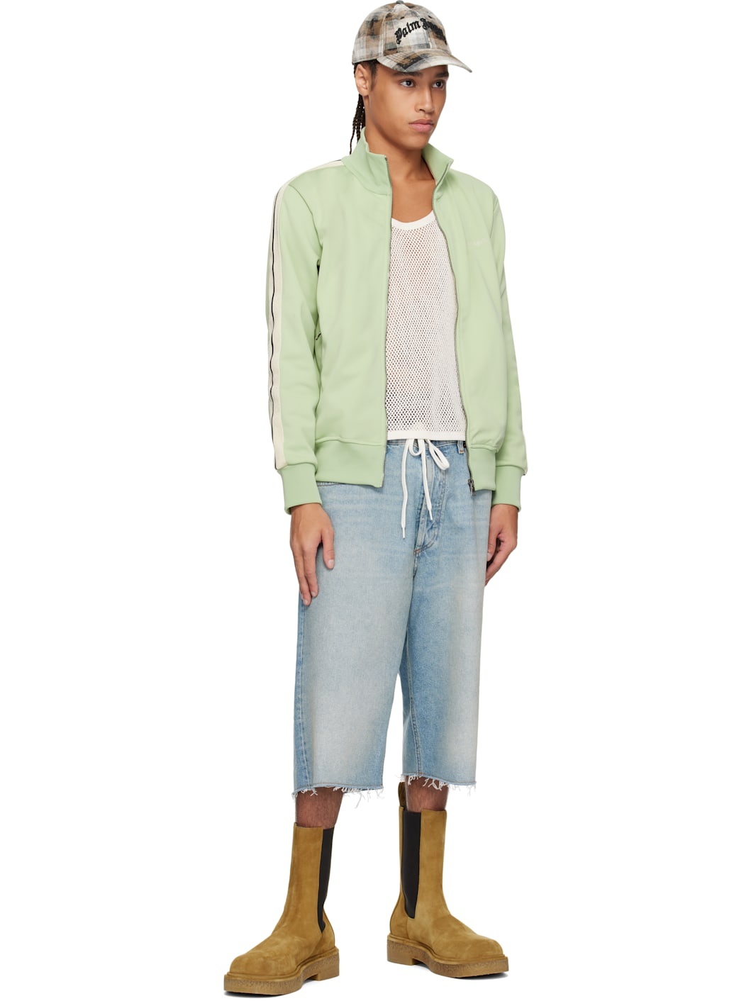 Green Embroidered Logo Track Jacket - 4