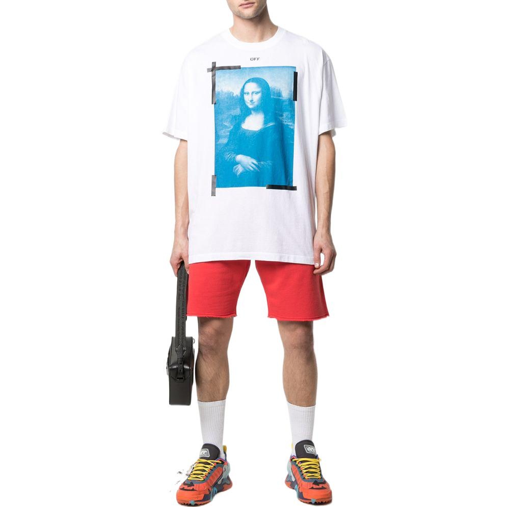 Men's Off-White SS22 Solid Color Round Neck Short Sleeve Version White T-Shirt OMAA038R21JER00101100 - 2