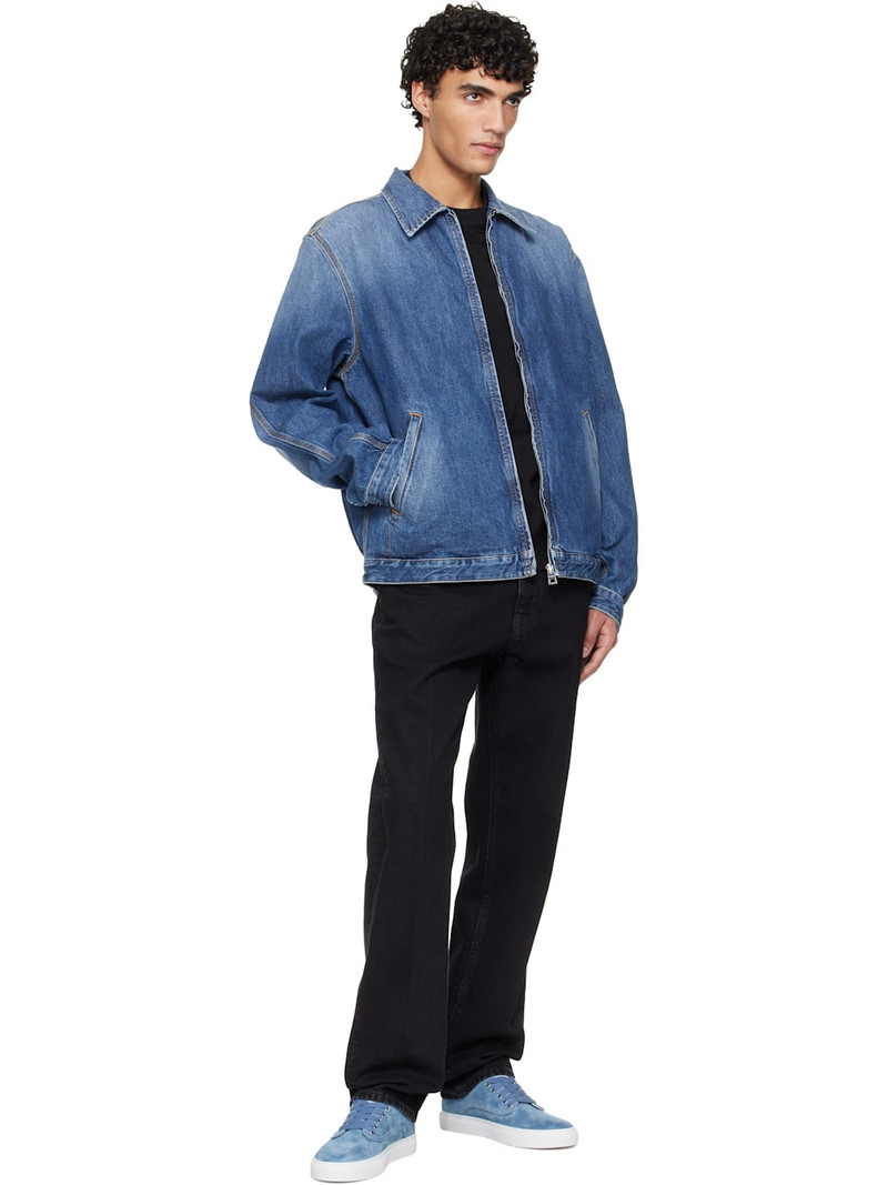 Givenchy Navy Zipped Denim Jacket outlook