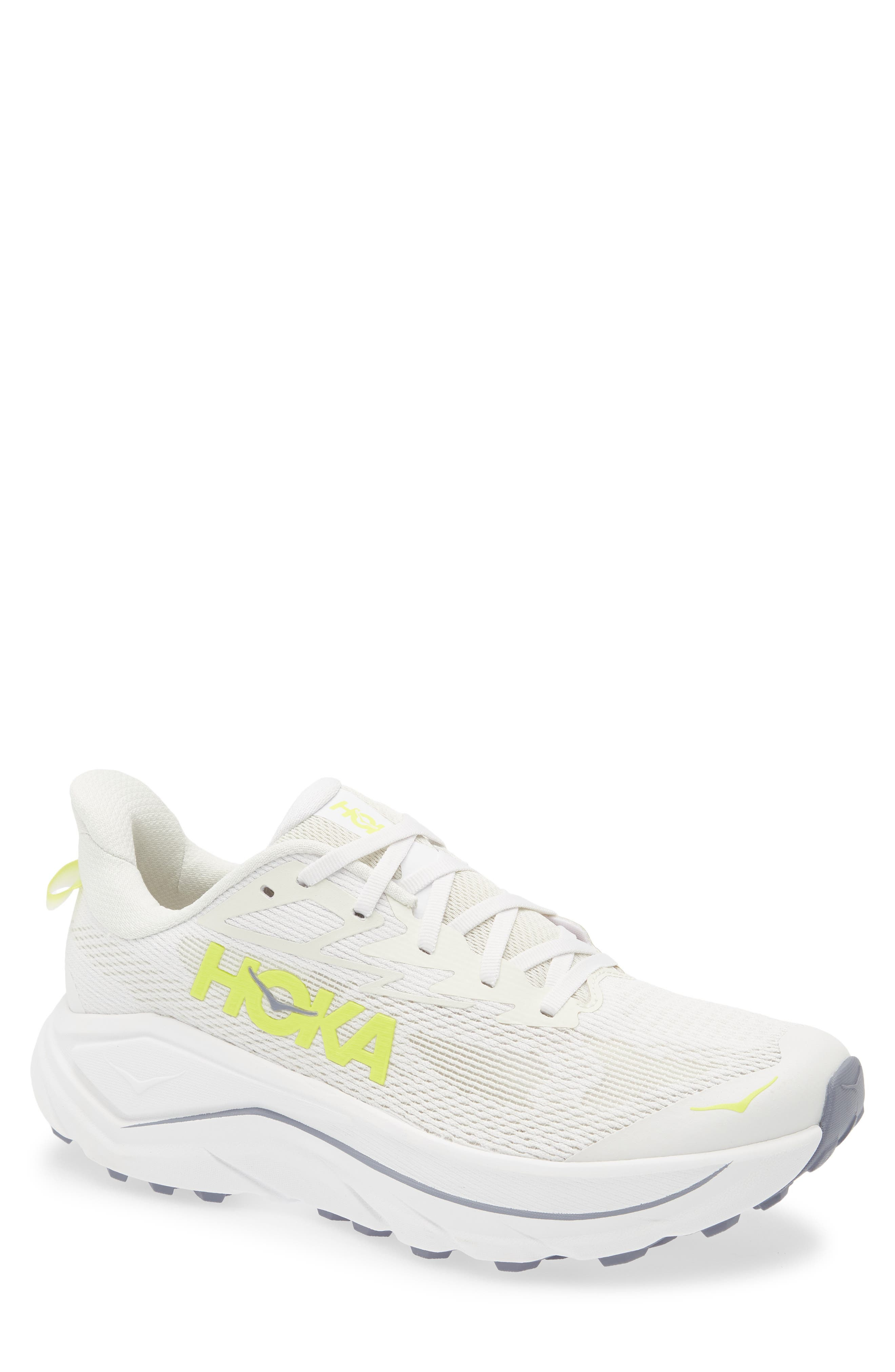 HOKA Challenger 8 Running Shoe in White /Neon Hoka Citrus at Nordstrom - 1