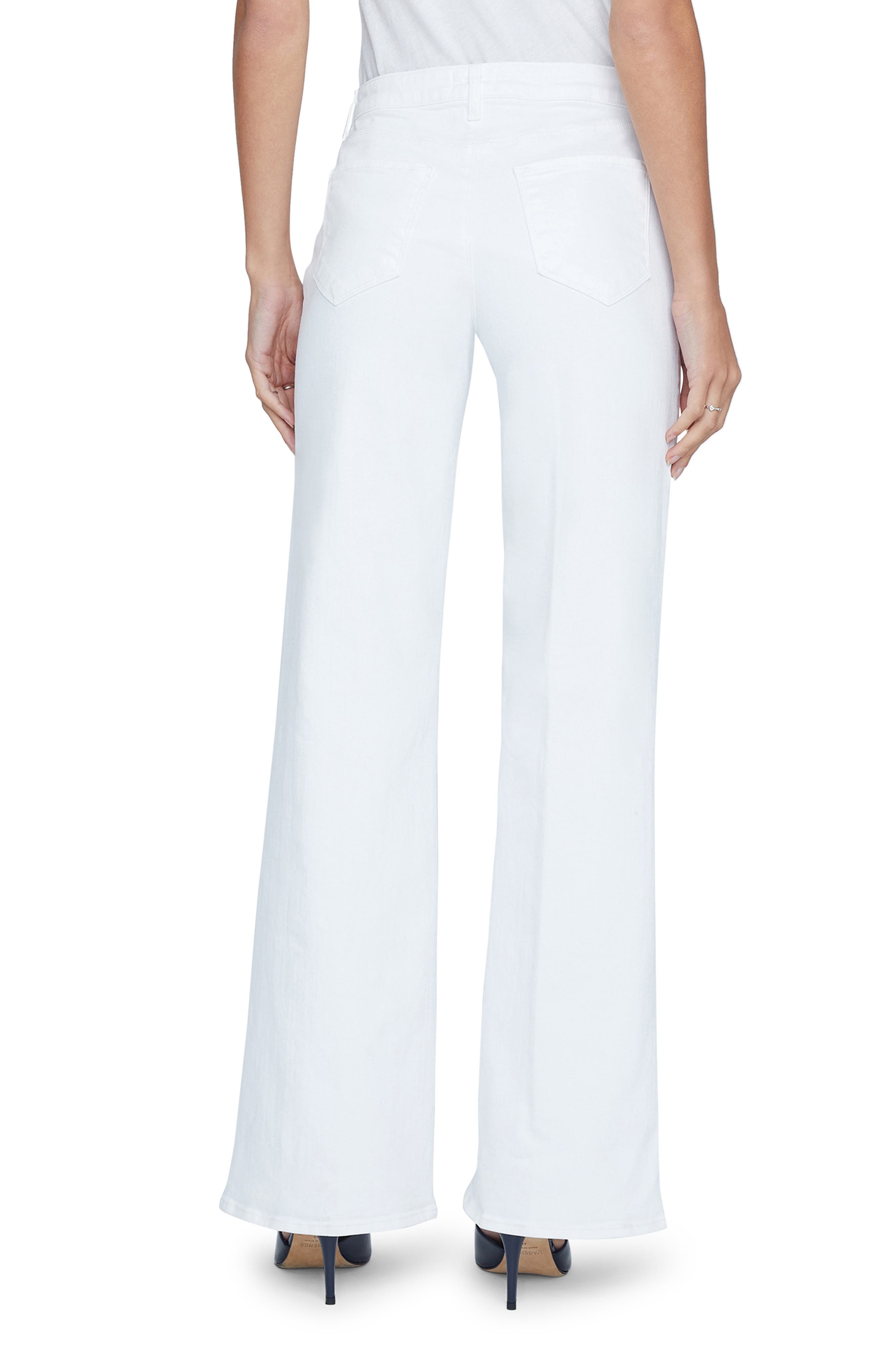 L'AGENCE Alicent Wide Leg Jeans in Blanc at Nordstrom - 2