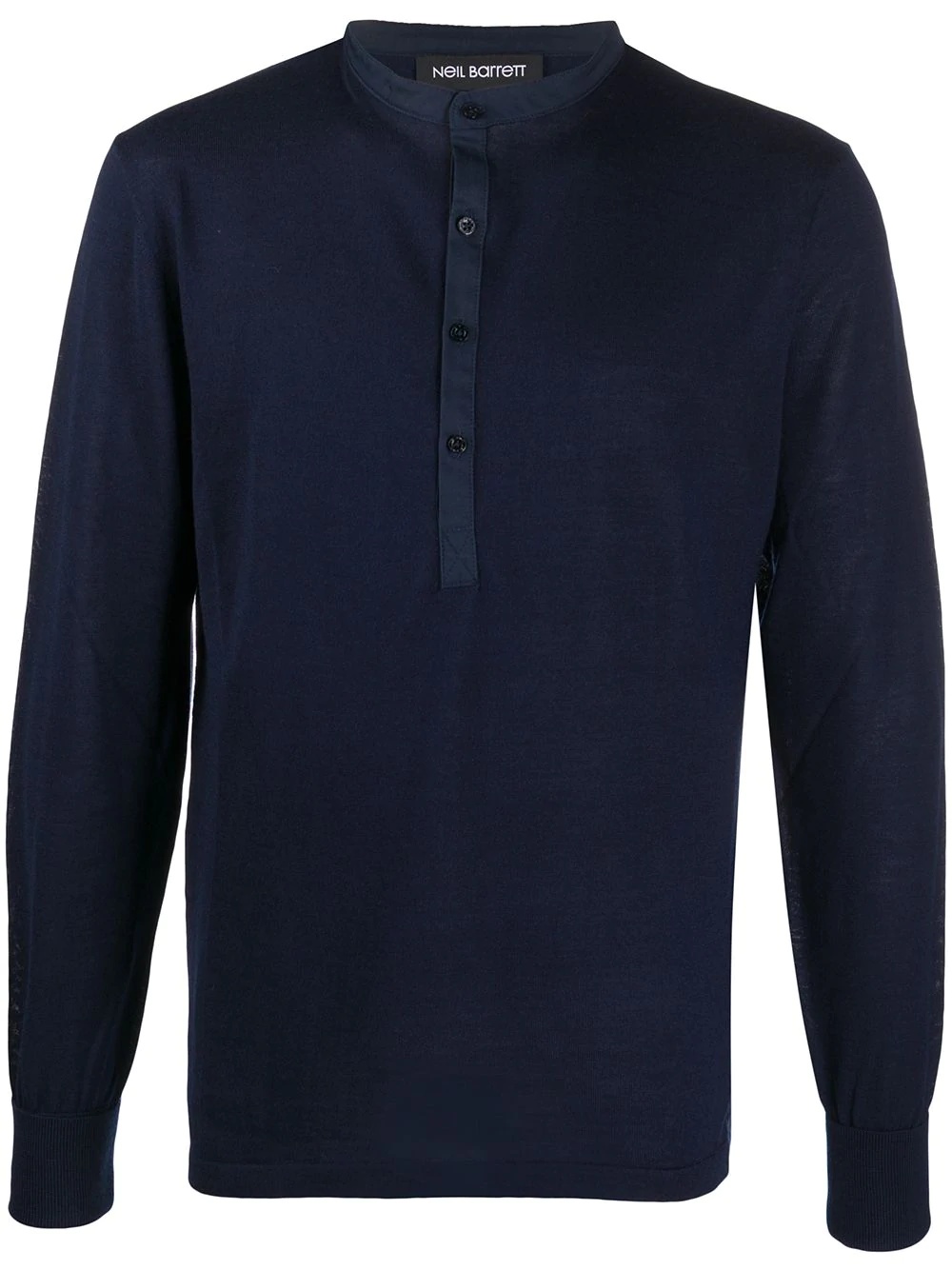 Henley layered knitted jumper - 1