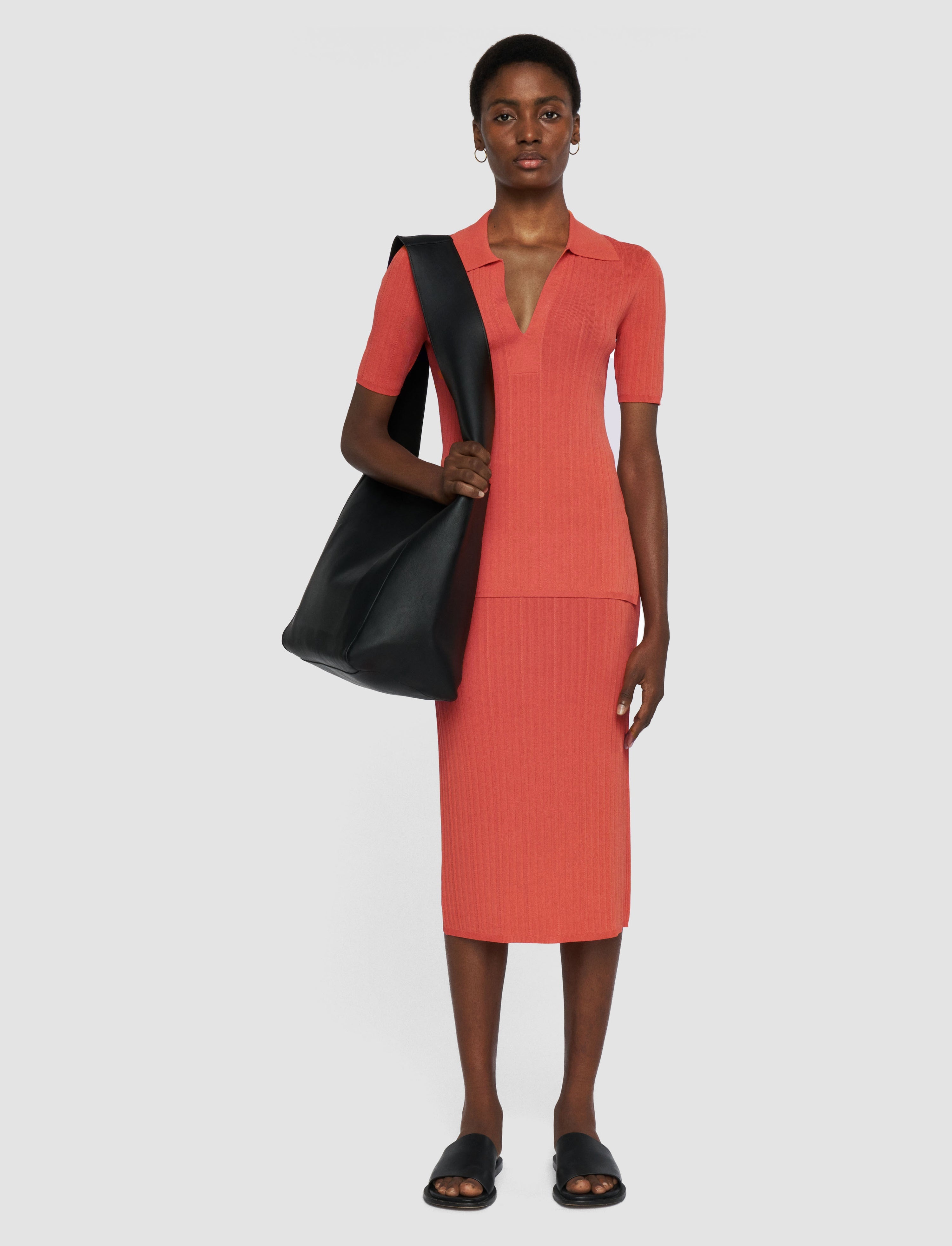 Viscose Rib Knit Skirt - 2