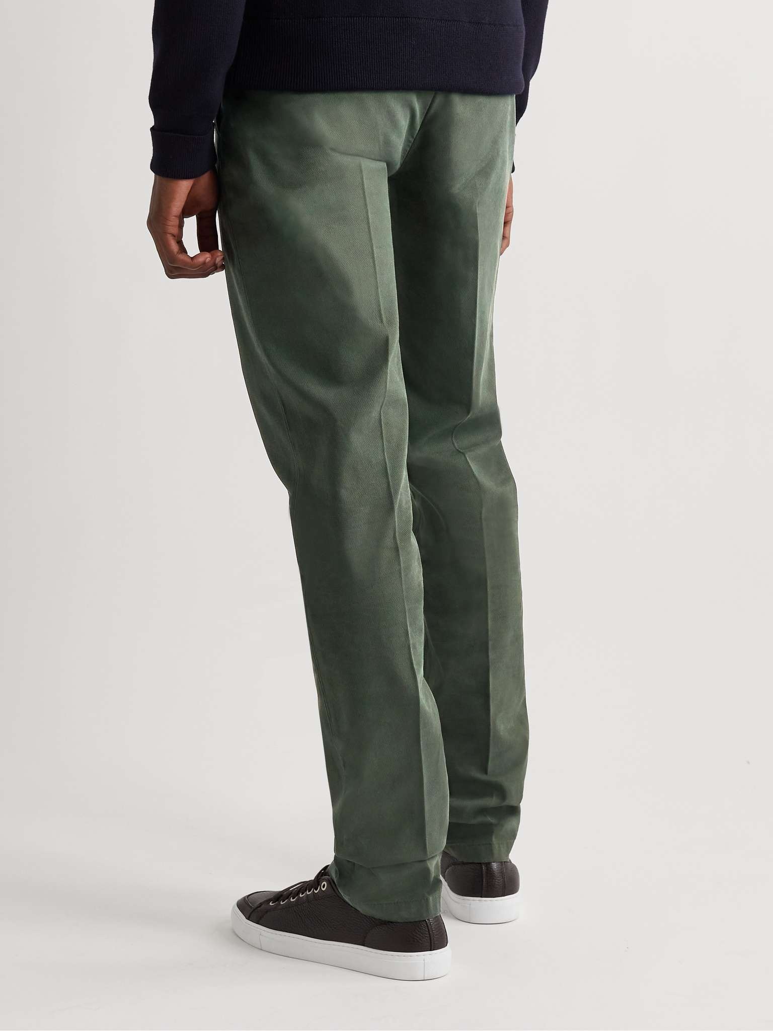 Slim-Fit Stretch-Cotton Jacquard Chinos - 4