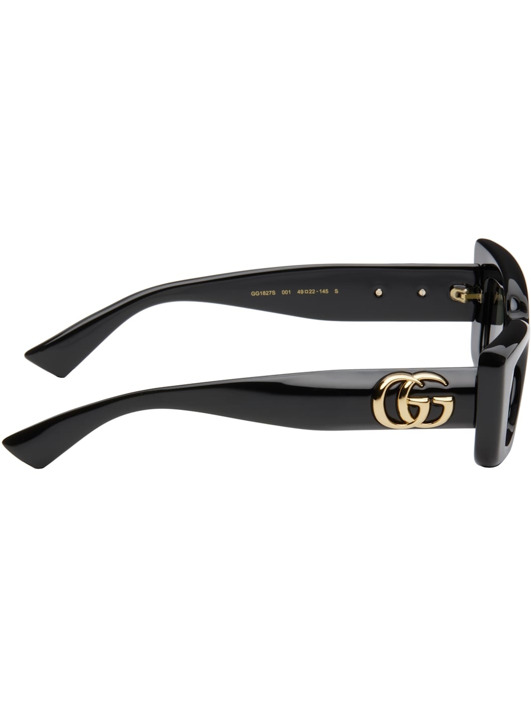 Black GG Big Cat Eye Sunglasses - 2